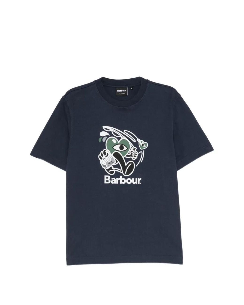 Barbour Blue X Mul Go Fishing T-Shirt for men