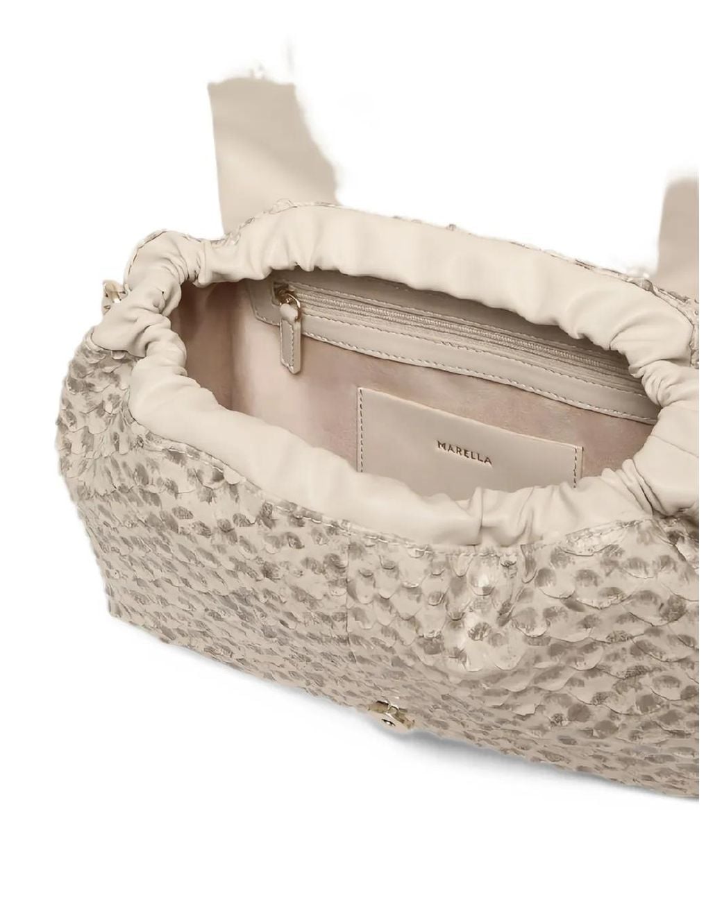 Marella Natural Medium Le Muse Braided-Strap Crossbody Bag