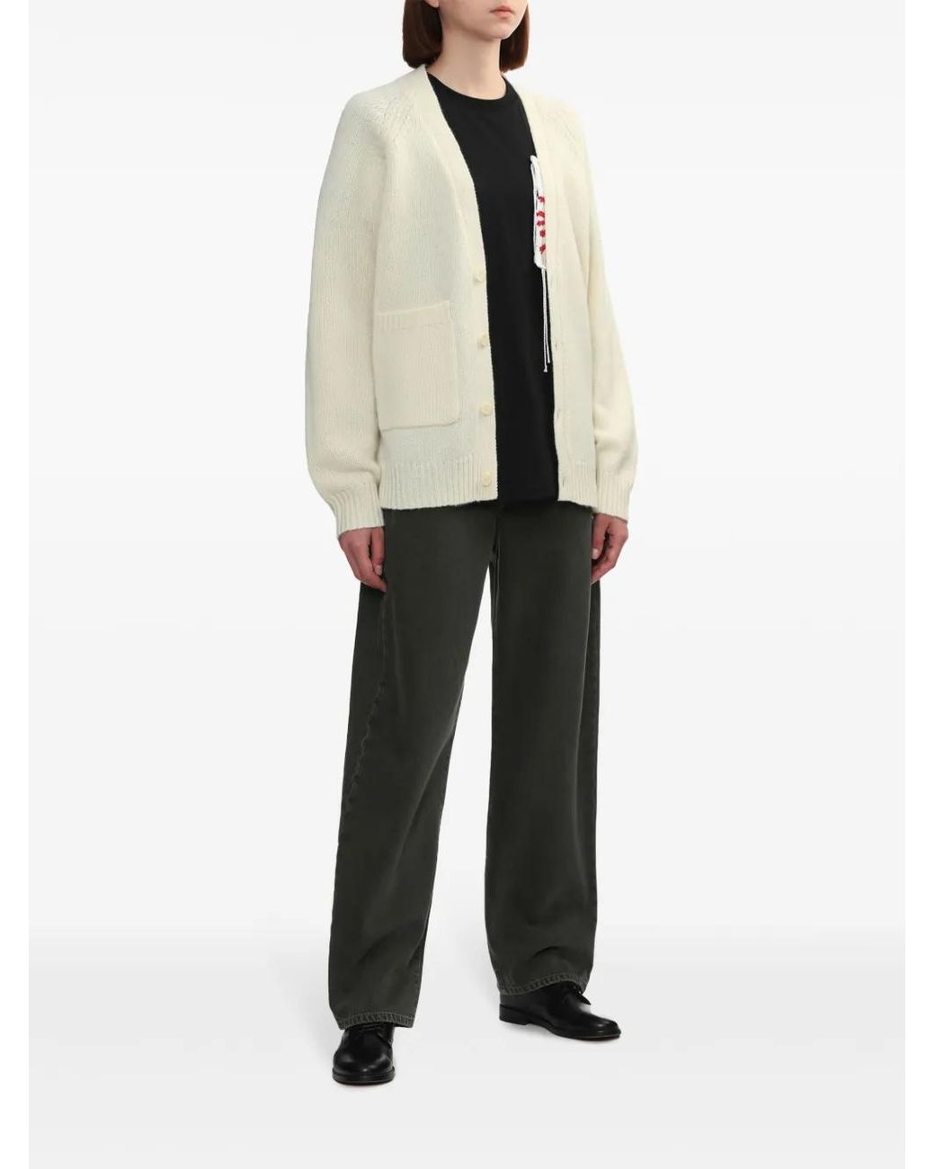 Tibi White Wool Cardigan