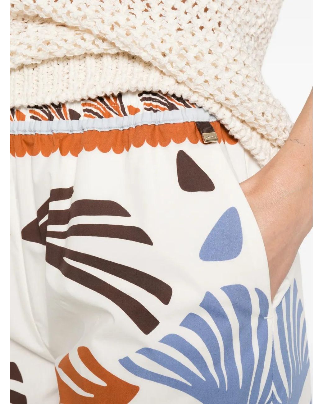 Pantalones Cortos Con Cinturilla Elástica Herno de color White