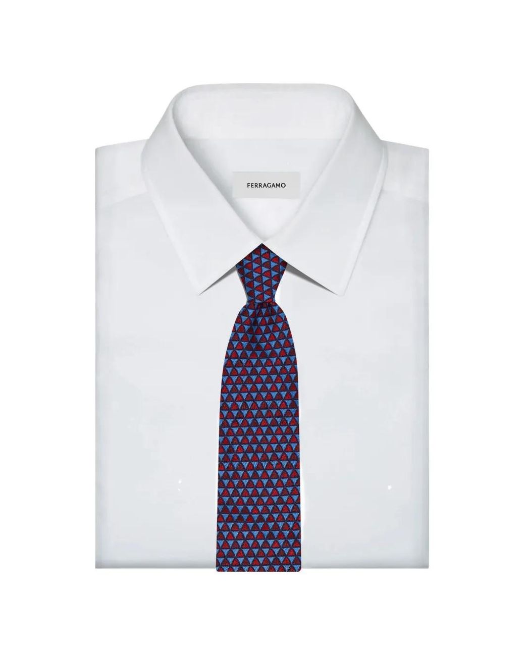 Ferragamo Purple Graphic-Print Jacquard Tie for men