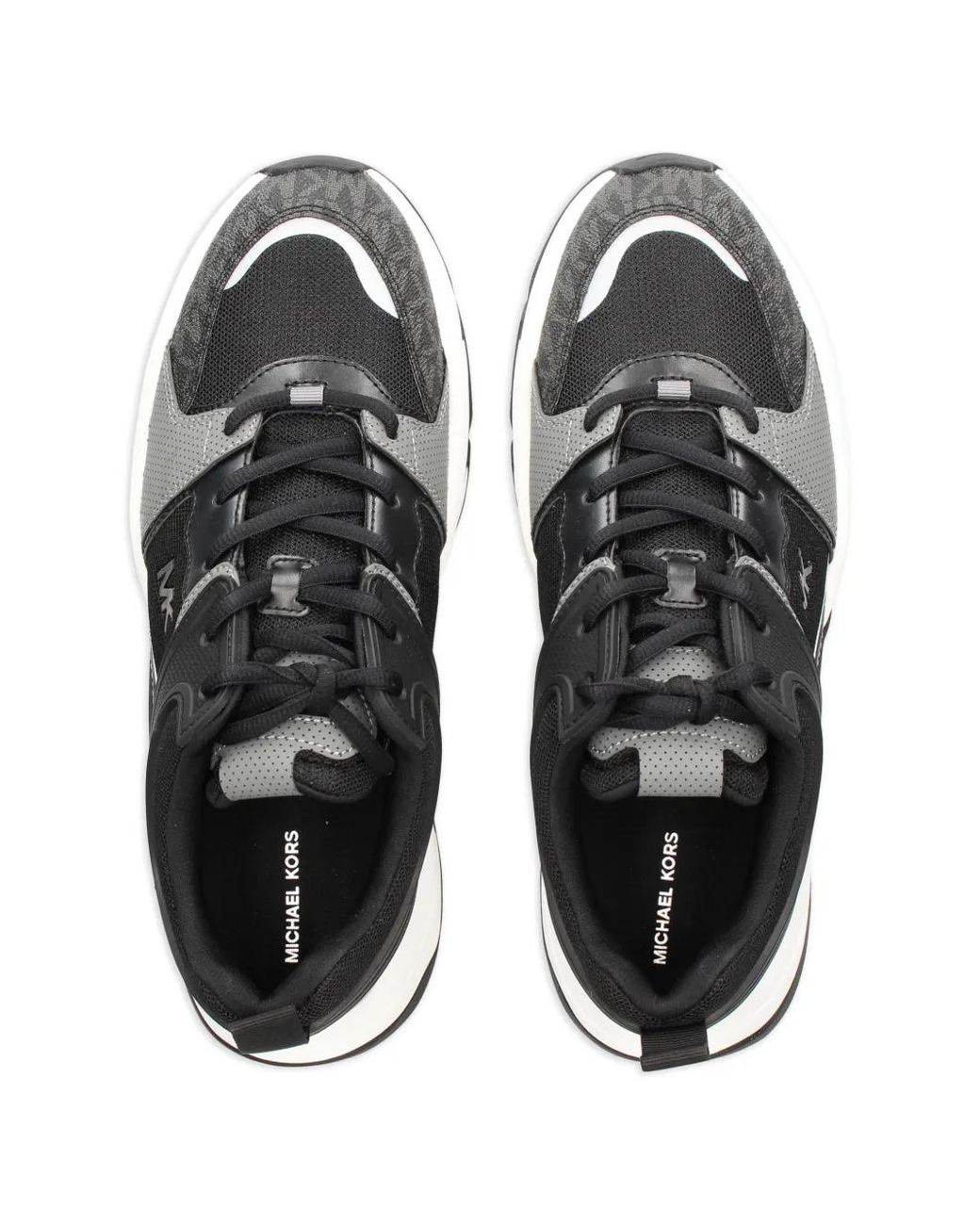 Michael Kors Black Logo-Detail Lace-Up Sneakers for men