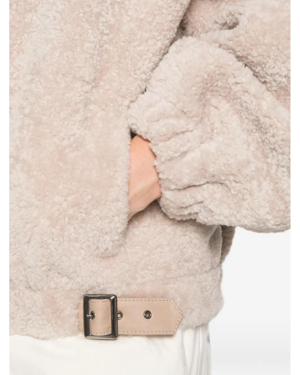 Simonetta Ravizza Natural Buckle-Detail Jacket