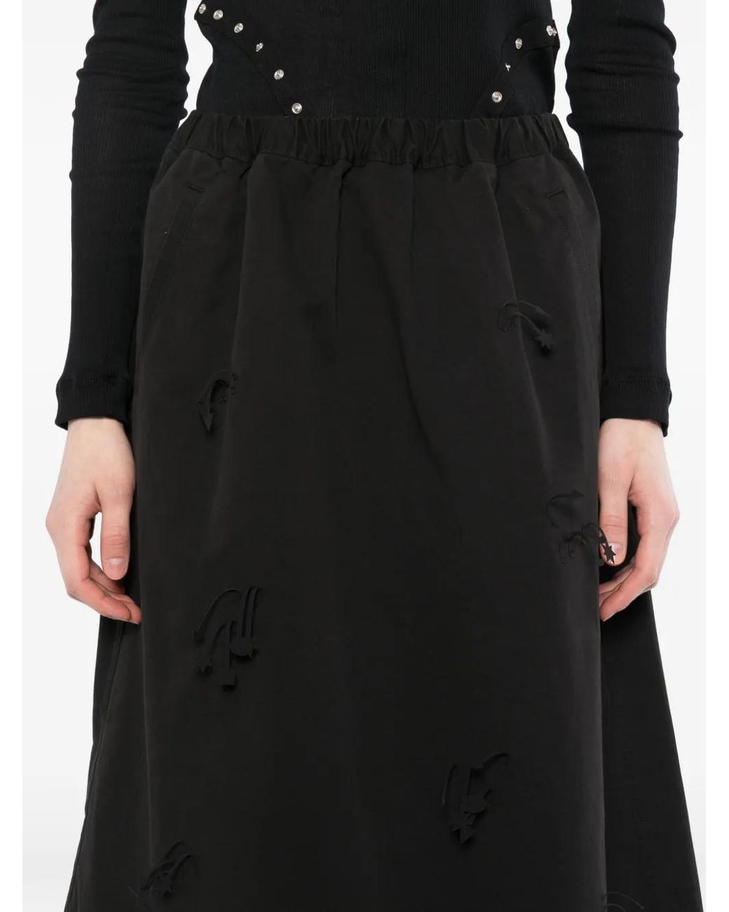 JNBY Black Arrow-Embellished Skirt