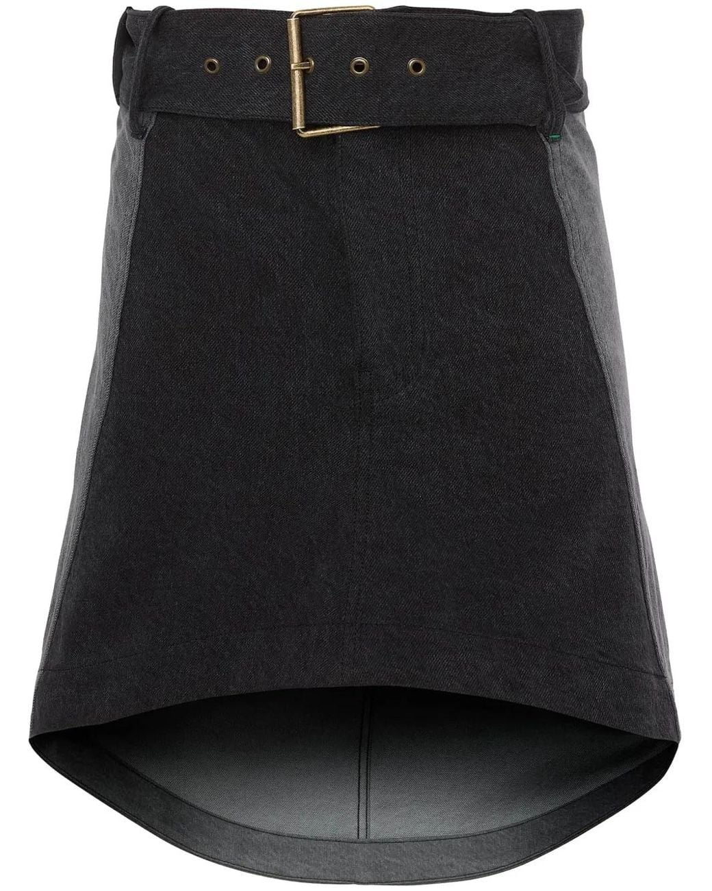 J.W. Anderson Black Panelled Mini Denim Skirt