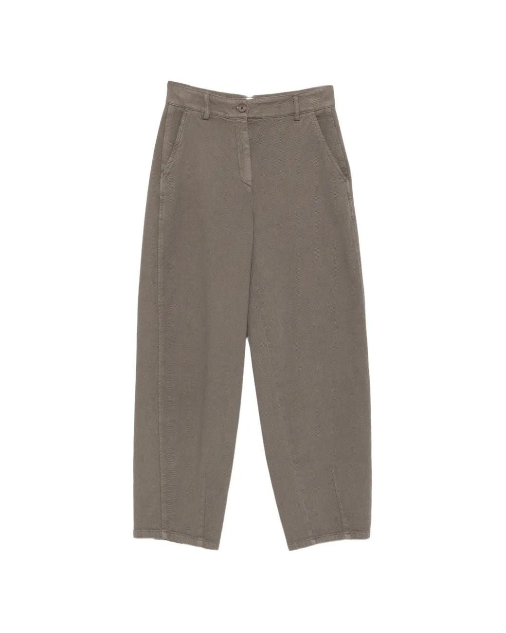 Via Masini 80 Gray Pantalon Slim Crop