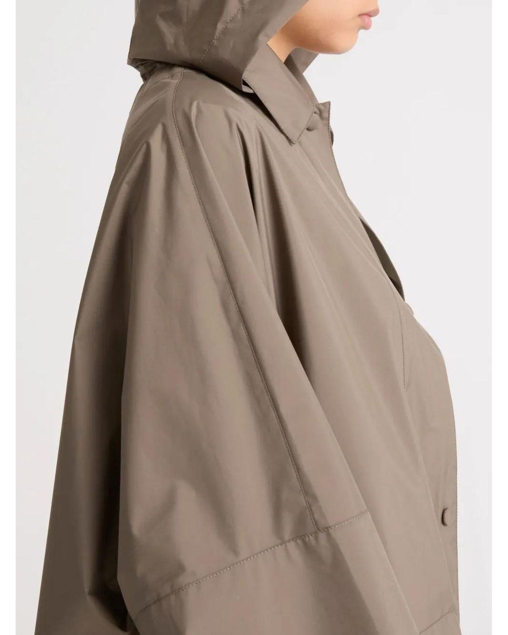 Yves Salomon Natural Hooded Cape