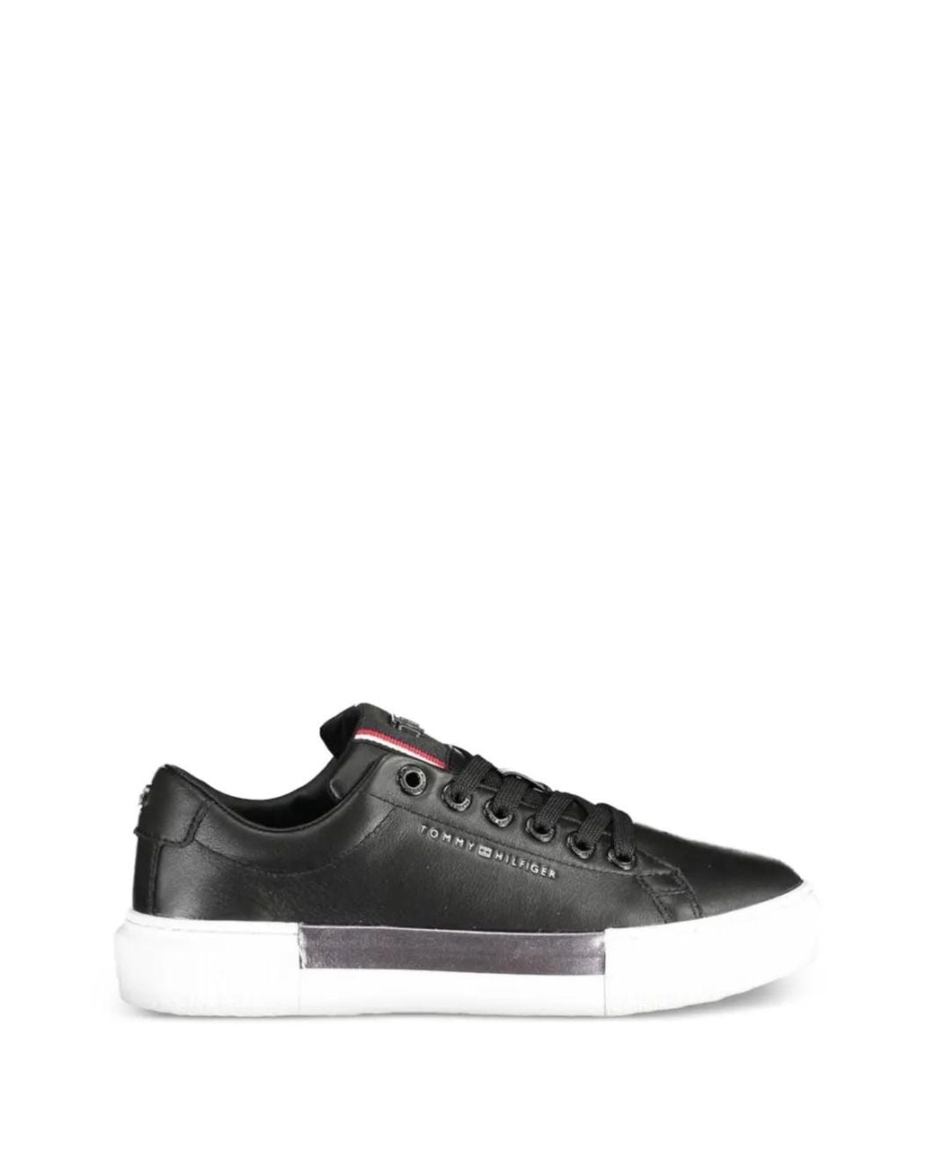 Tommy Hilfiger Black Baskets À Logo