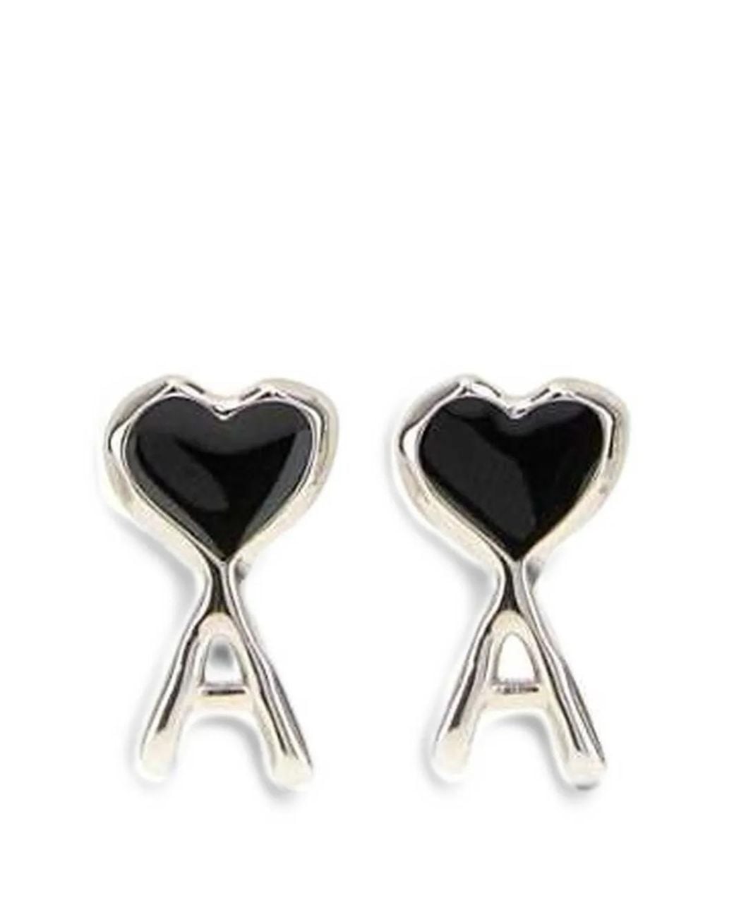 AMI Black Ami De Coeur Earrings