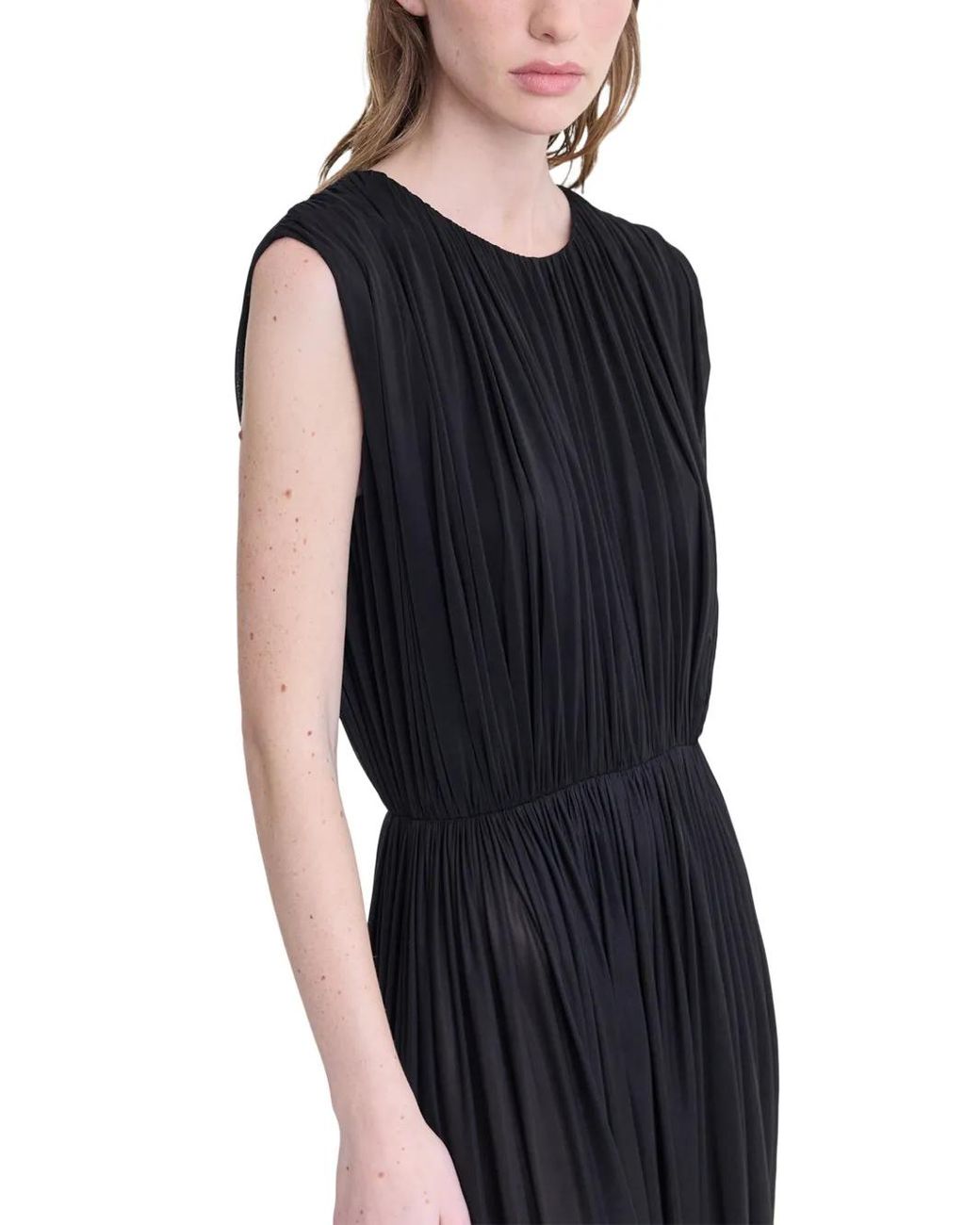 FFORME Black Leonora Pleated Dress