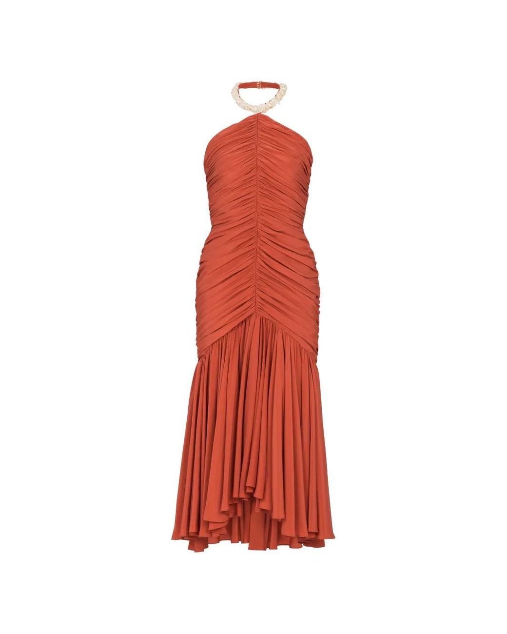 Balmain Red Crepe Shell Dress