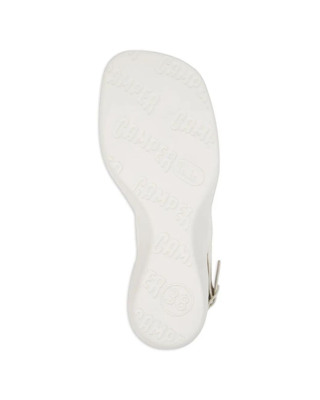 Camper White Louise Leather Sandals