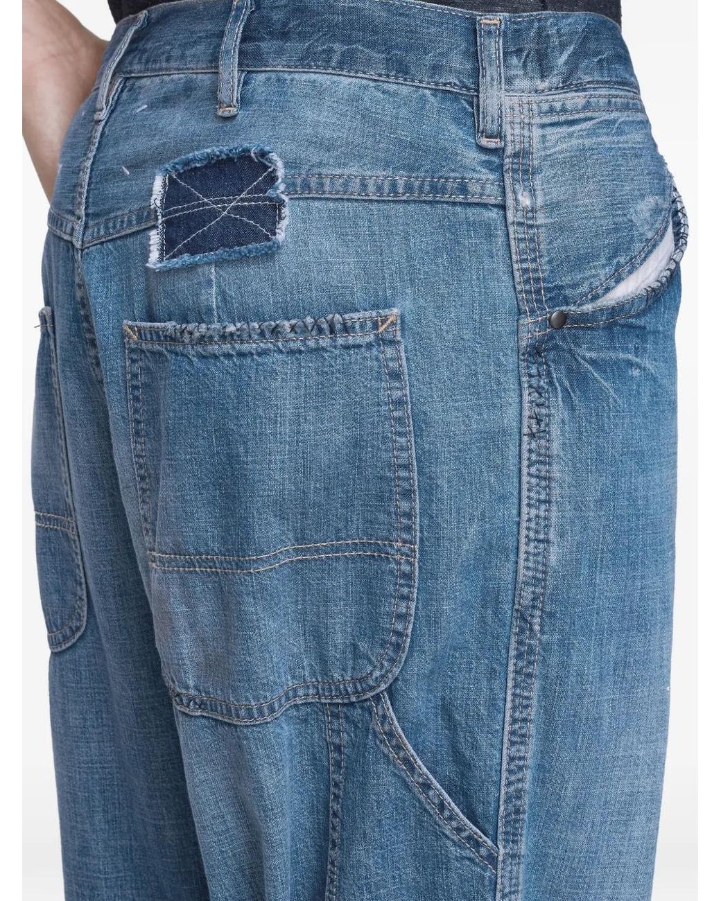 Maison Margiela Blue Wide-Leg Jeans for men