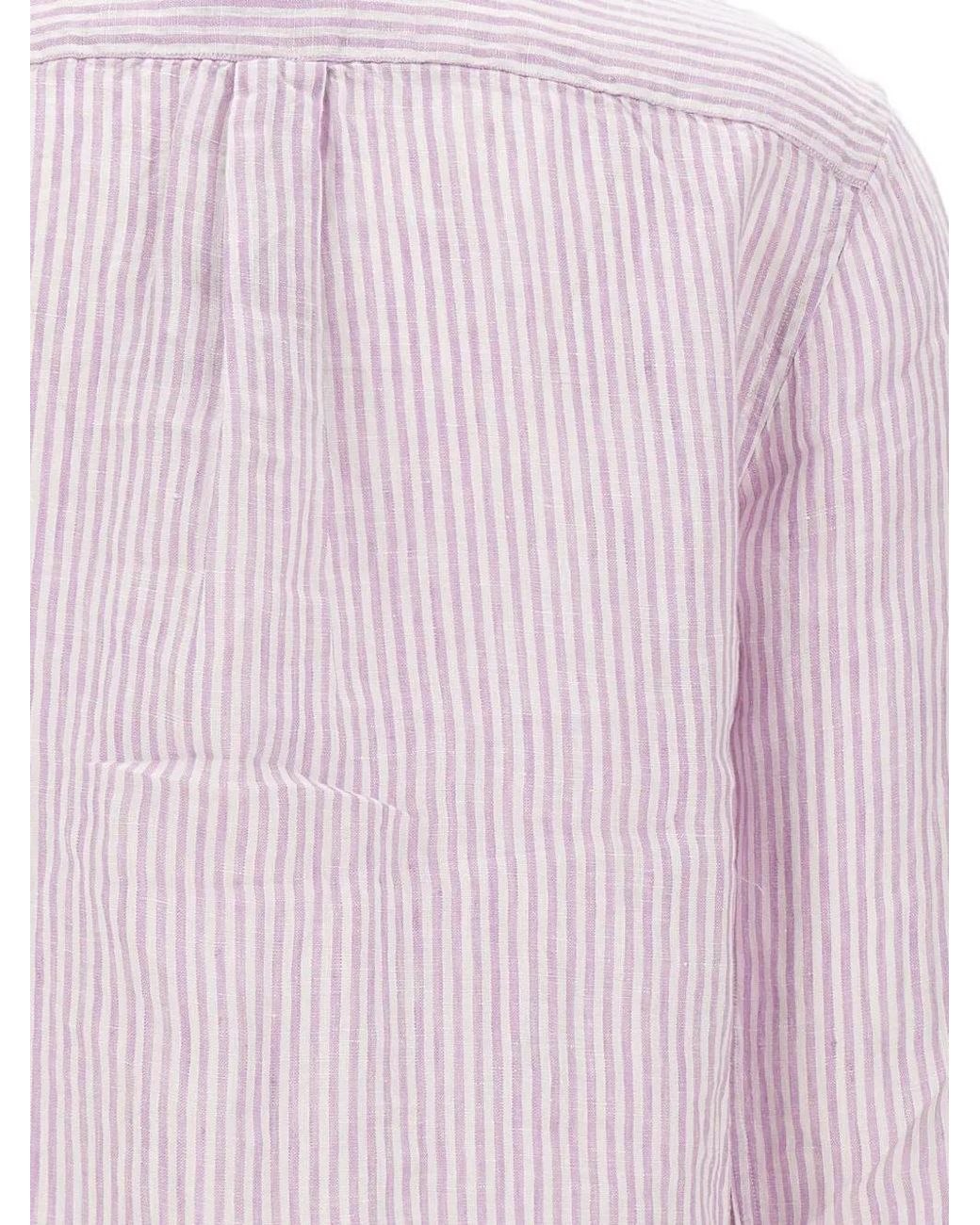 Polo Ralph Lauren Pink Long Sleeve Linen Button-Up Shirt