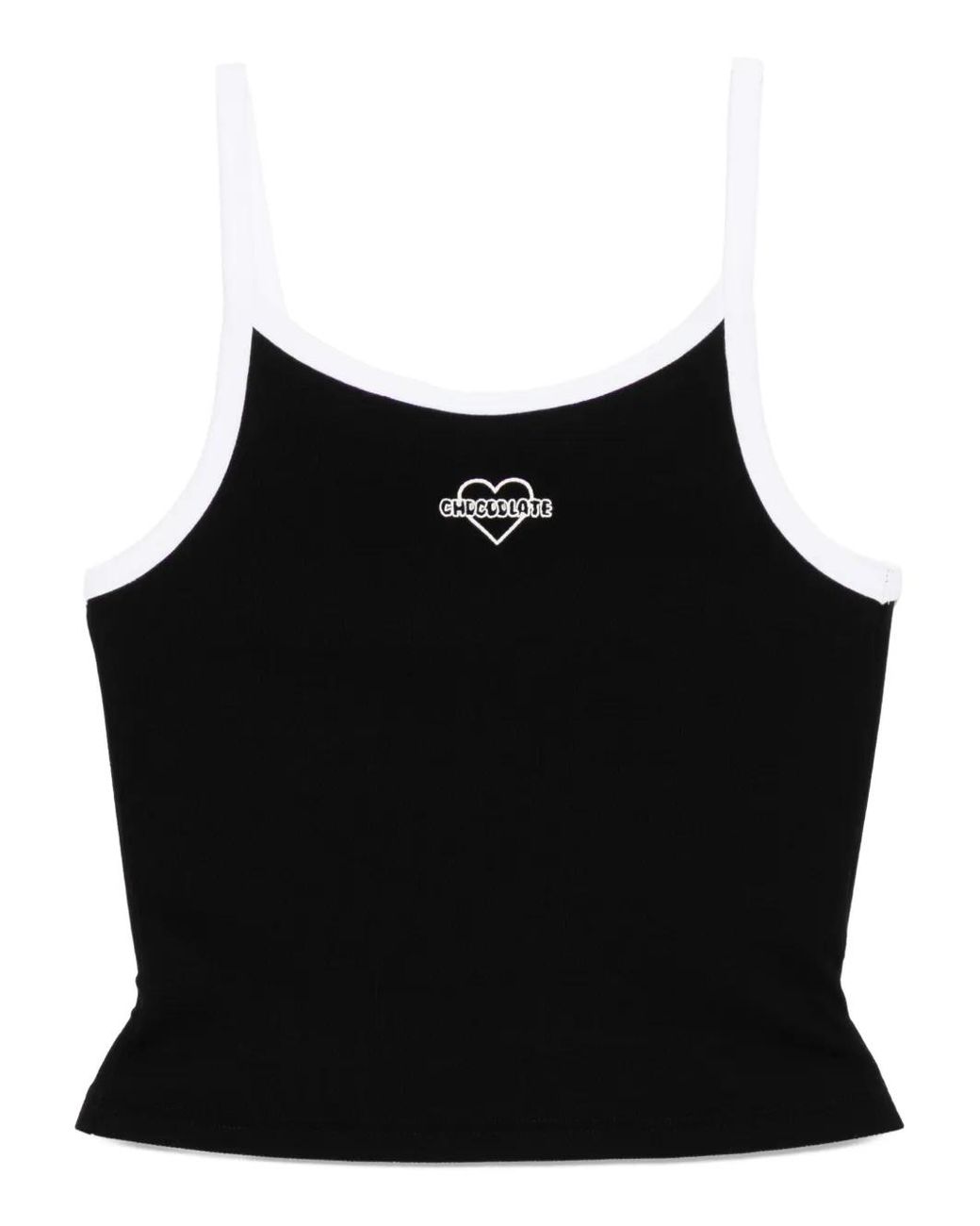 Chocoolate Black Logo-Embroidered Tank Top