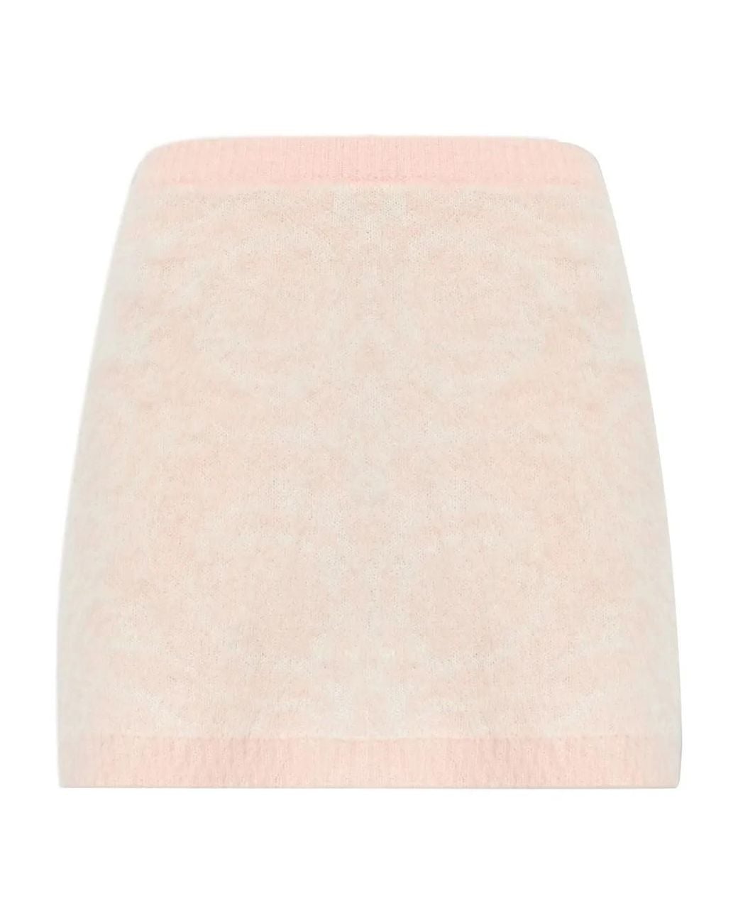 Versace Natural Knitted Mini Skirt