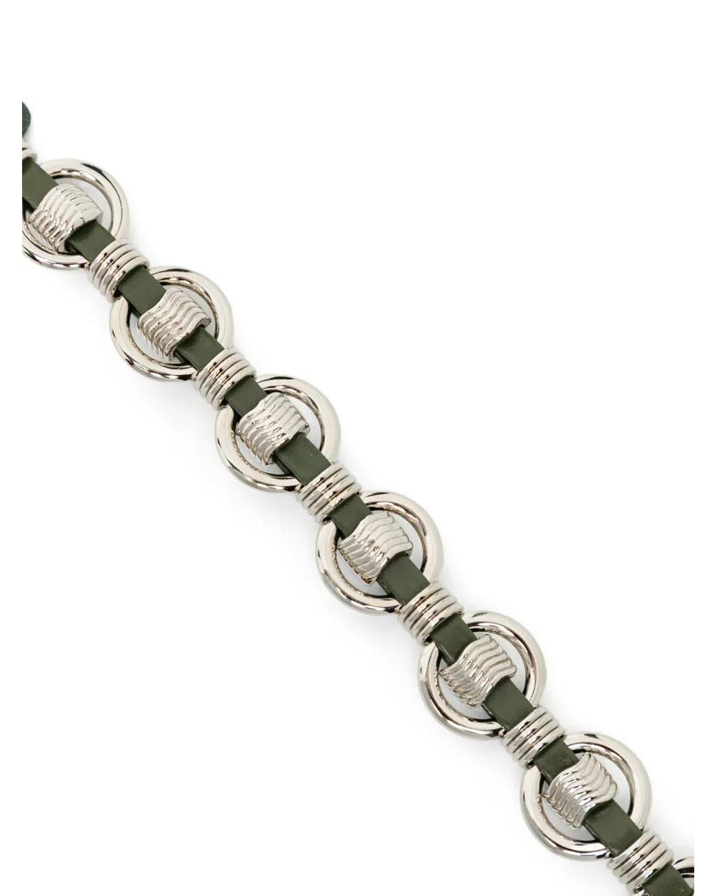 Toga Metallic Ring Detail Leather Watch Strap for men