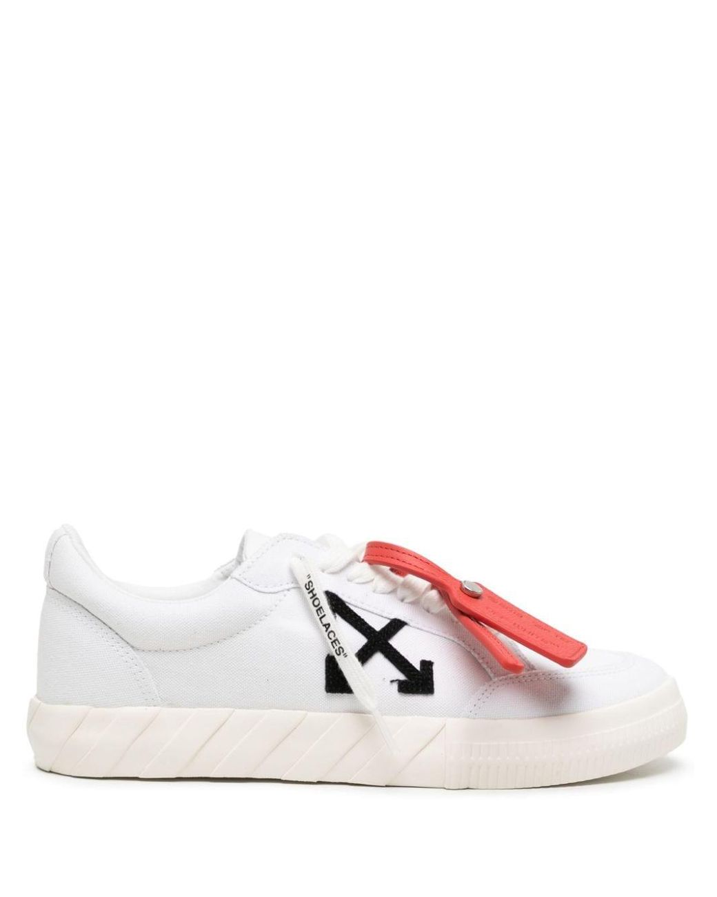 Off White c o Virgil Abloh Low Vulcanized Canvas Sneakers in Pink