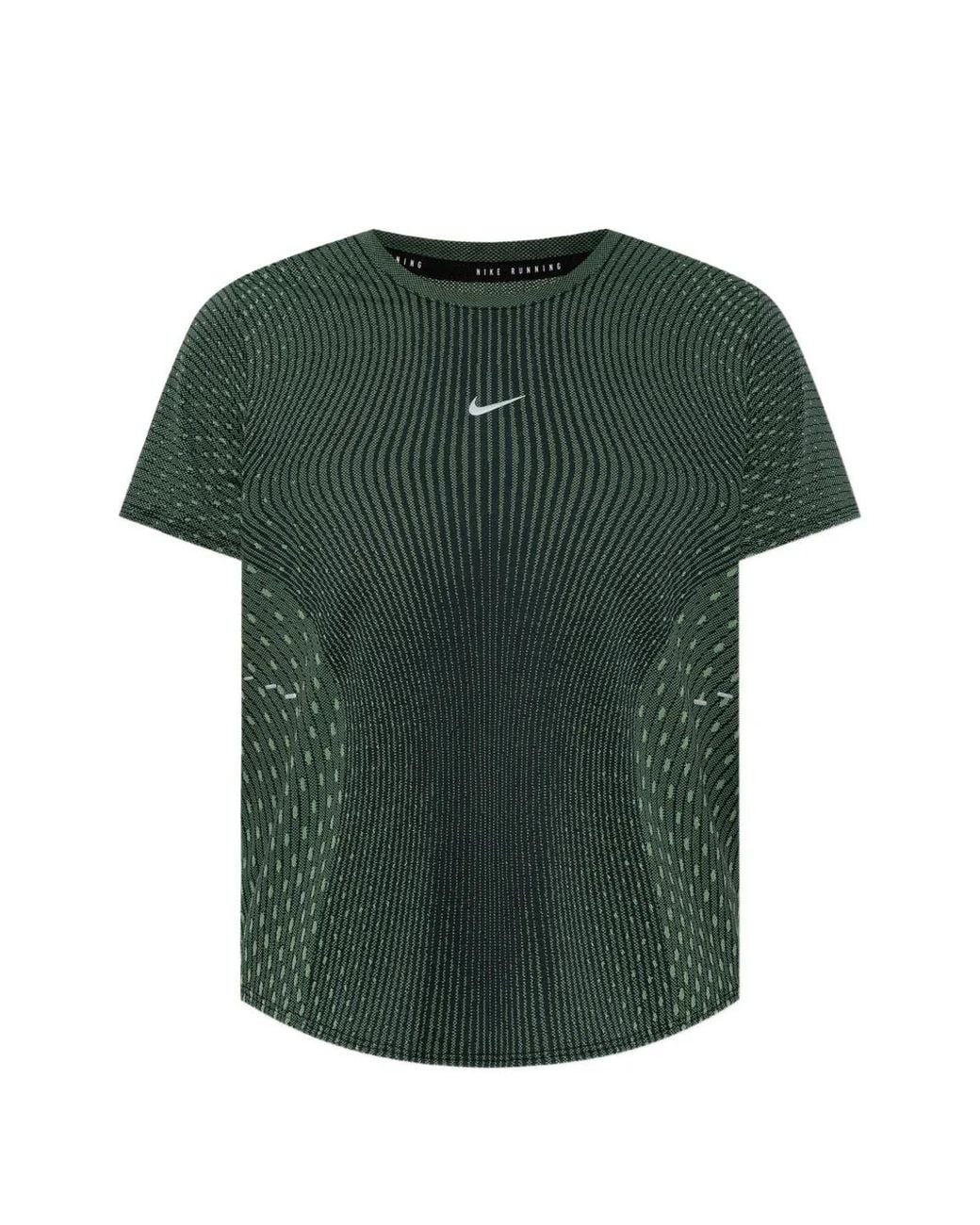 Nike Green T-Shirt Swift Aero-Fit À Logo Imprimé