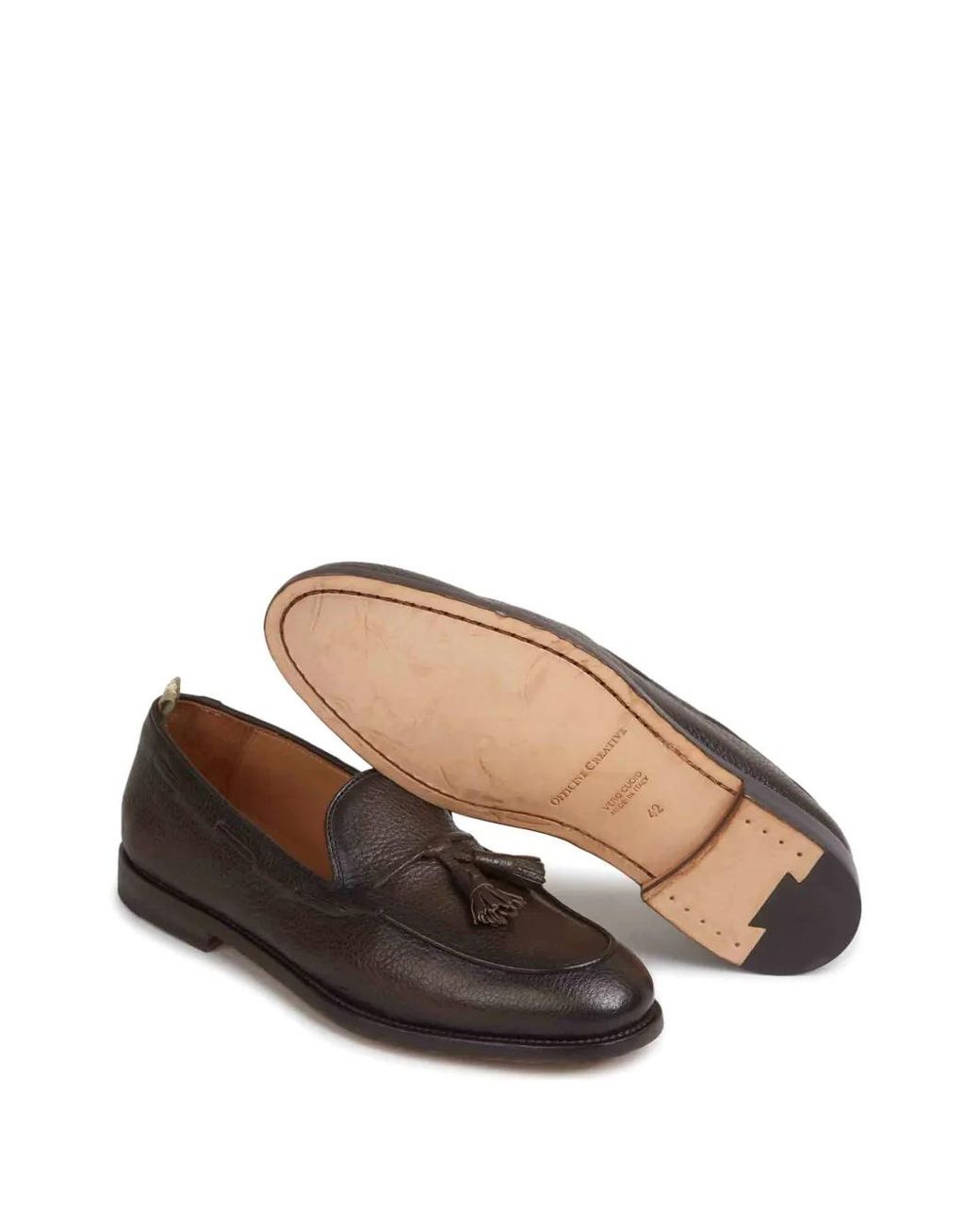 Officine Creative White Mocassins Texturés À Détail De Pompon for men