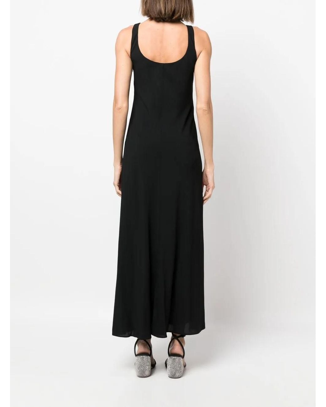 Philosophy Di Lorenzo Serafini Black Scoop Neck Flared Dress