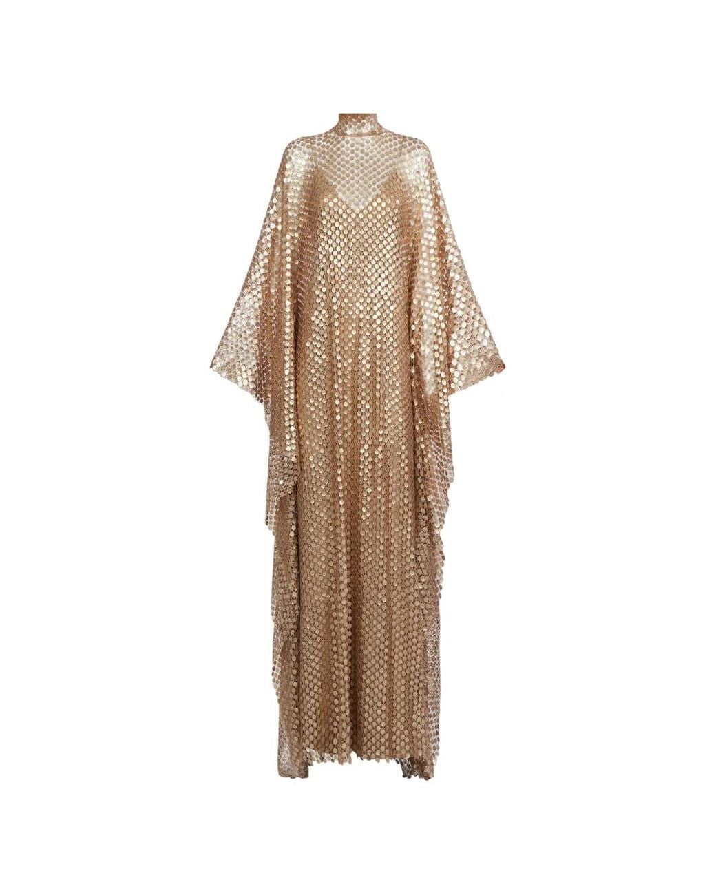 Taller Marmo Natural Deserto Sequin-Embellished Maxi Kaftan Dress