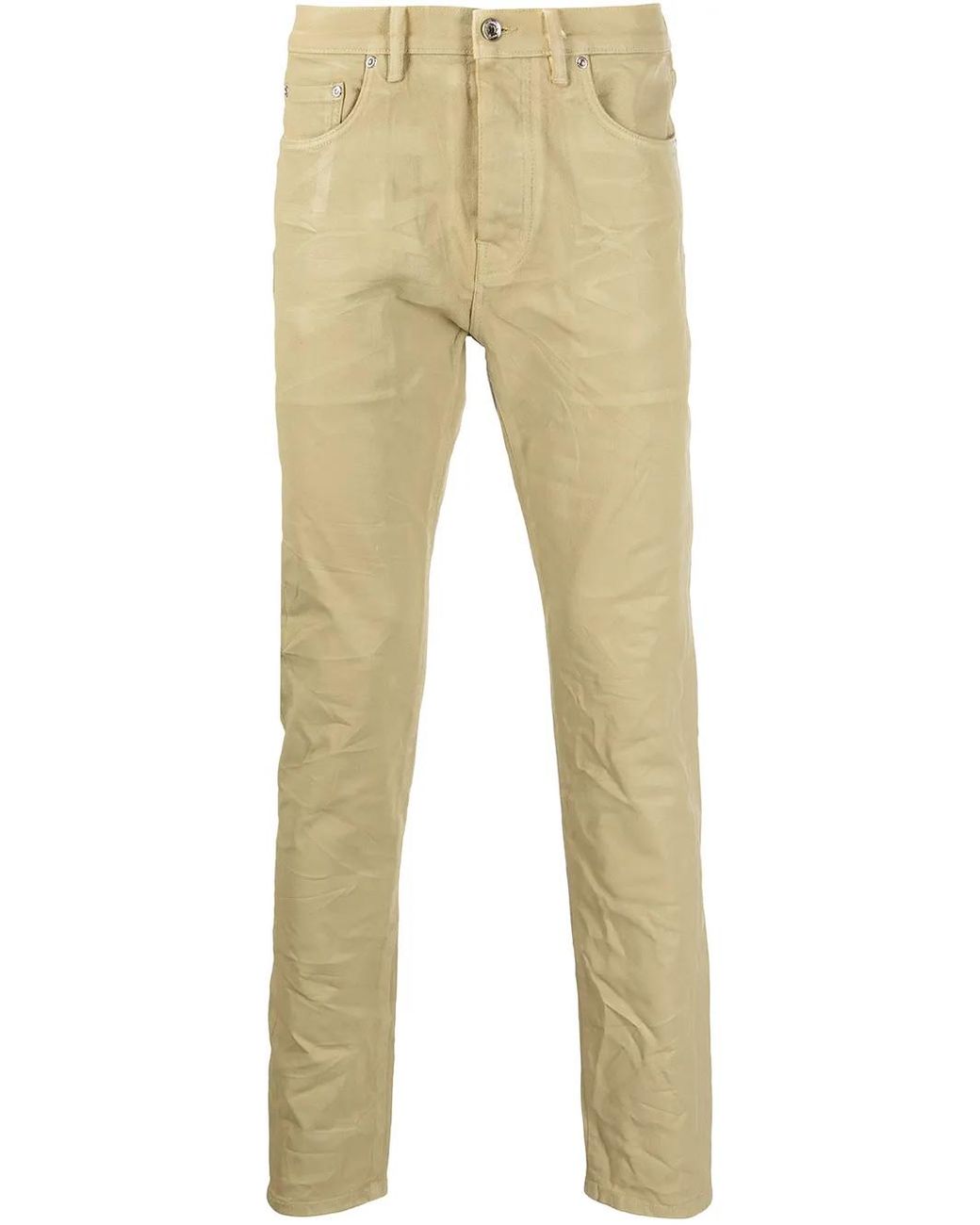 Purple Brand Natural P001 Leathered Skinny Jeans for men