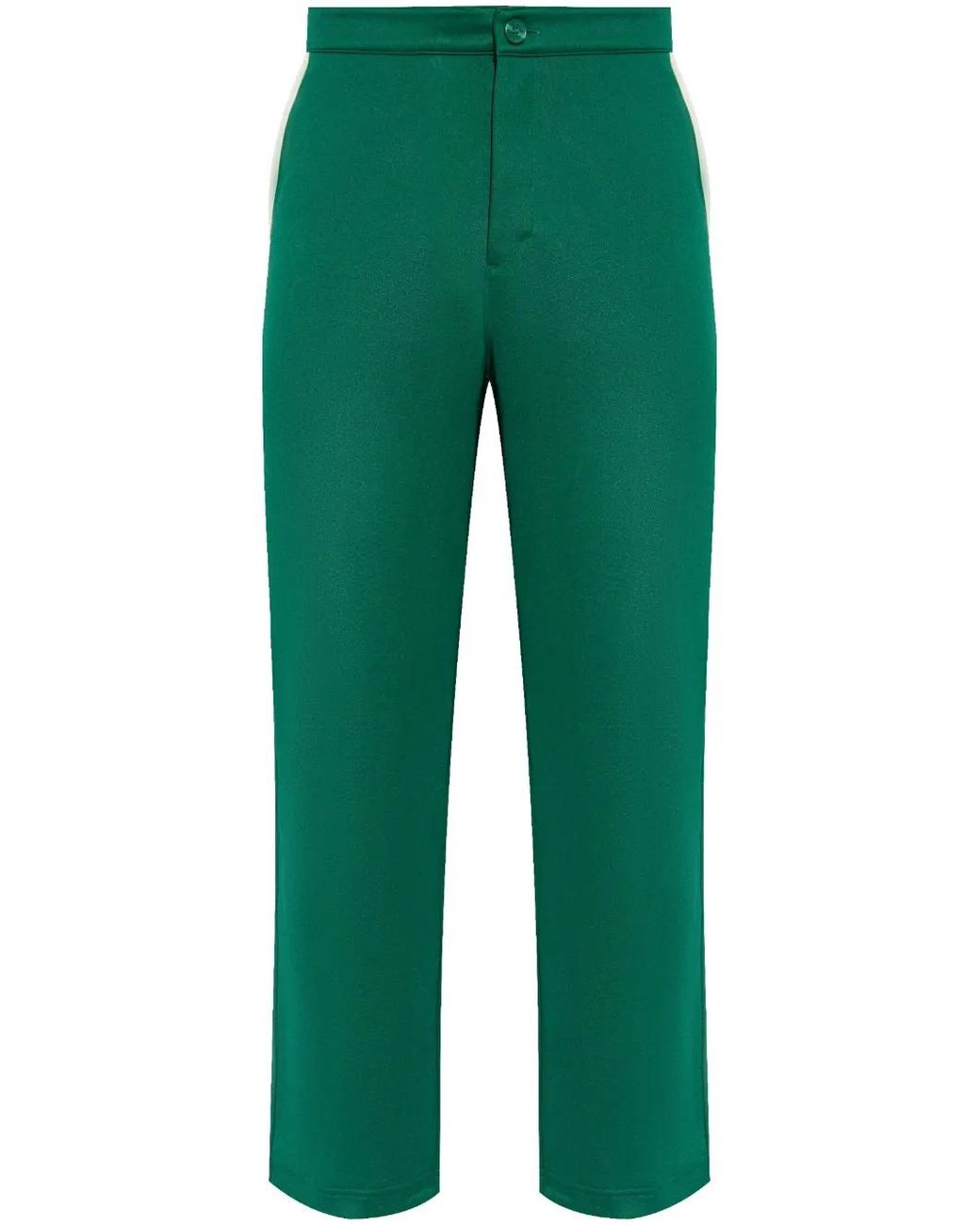 Adidas Green Straight-Leg Trousers for men