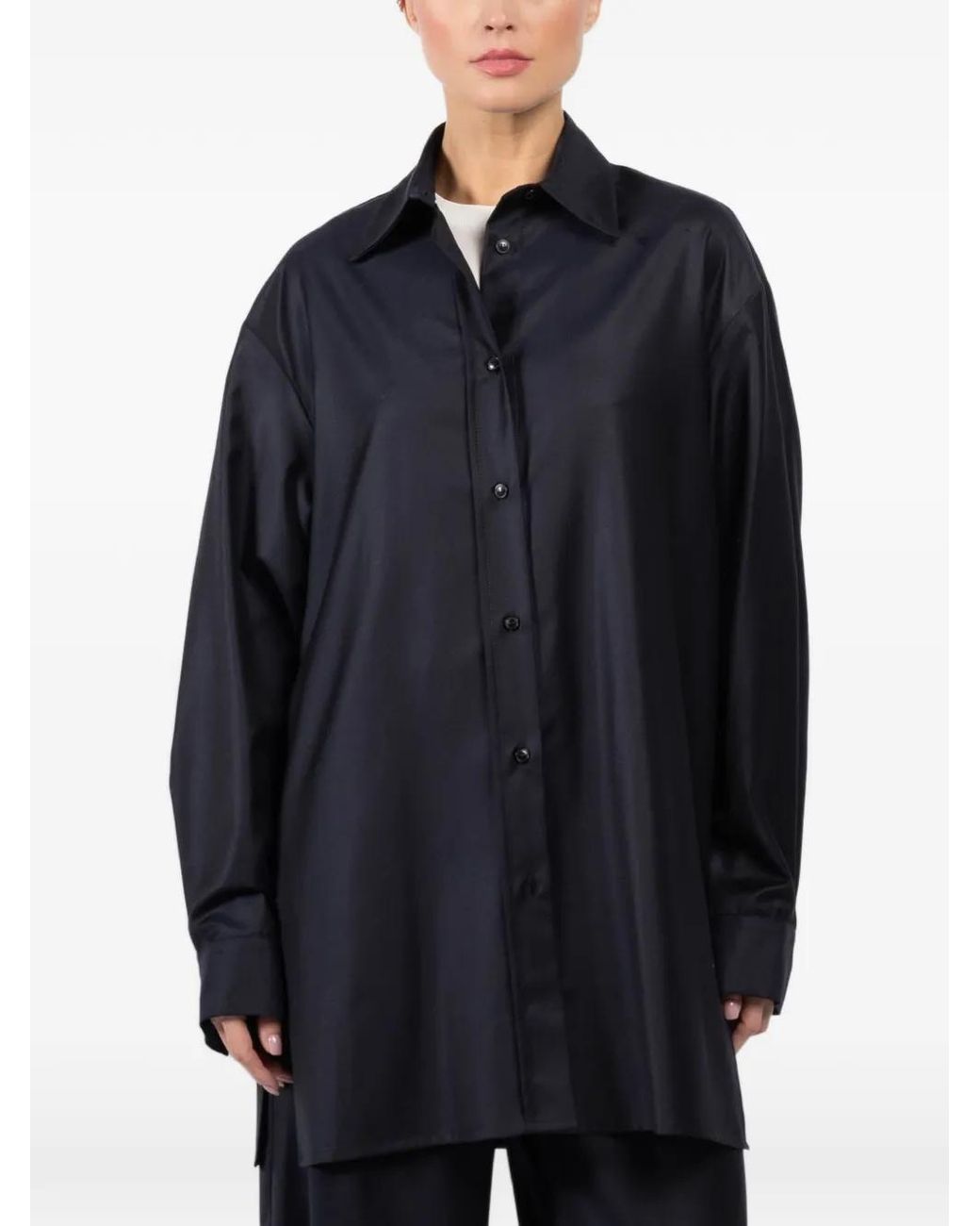 Dusan Blue Buttoned Oversized Shirt