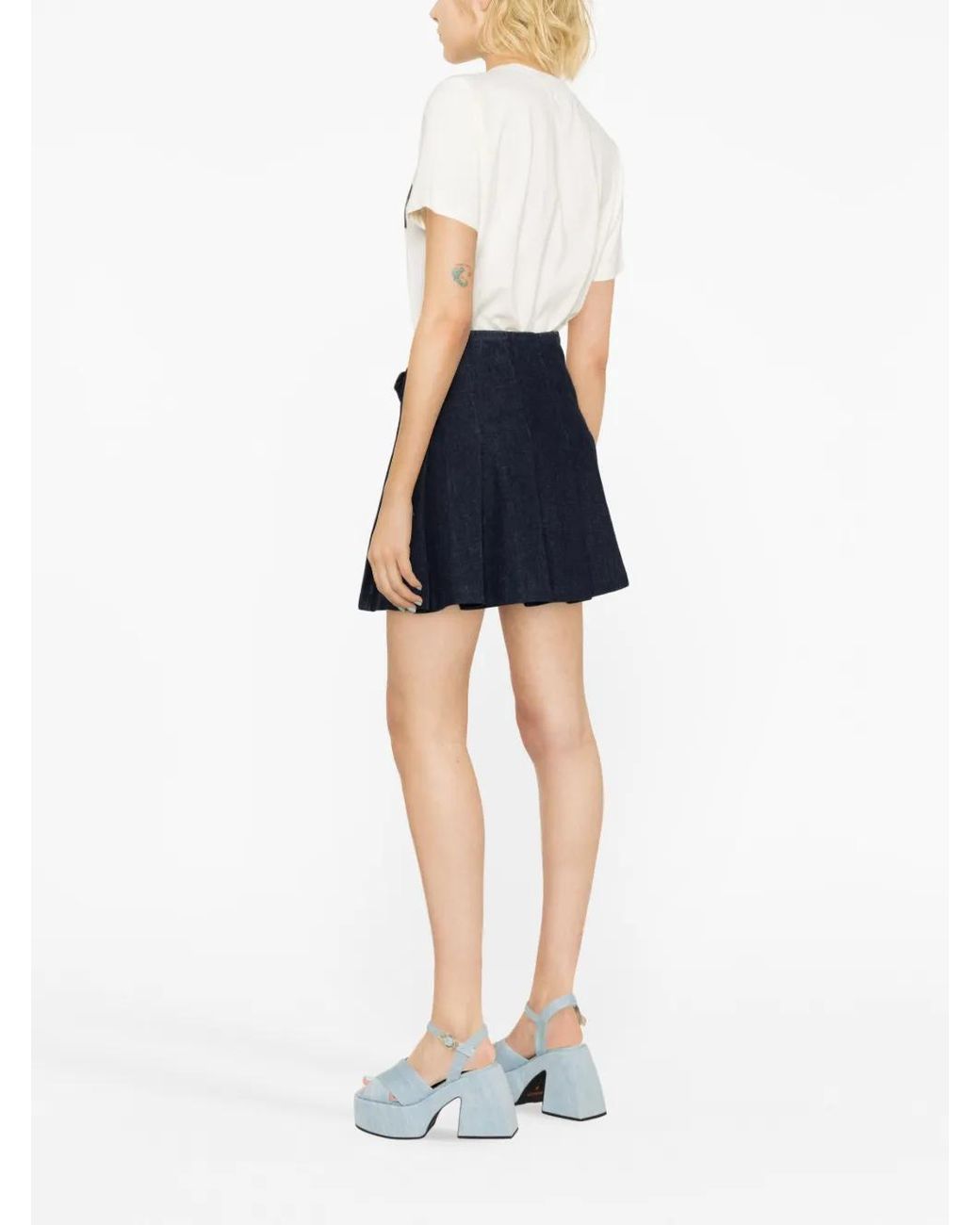 MSGM Natural Logo-Print Cotton T-Shirt