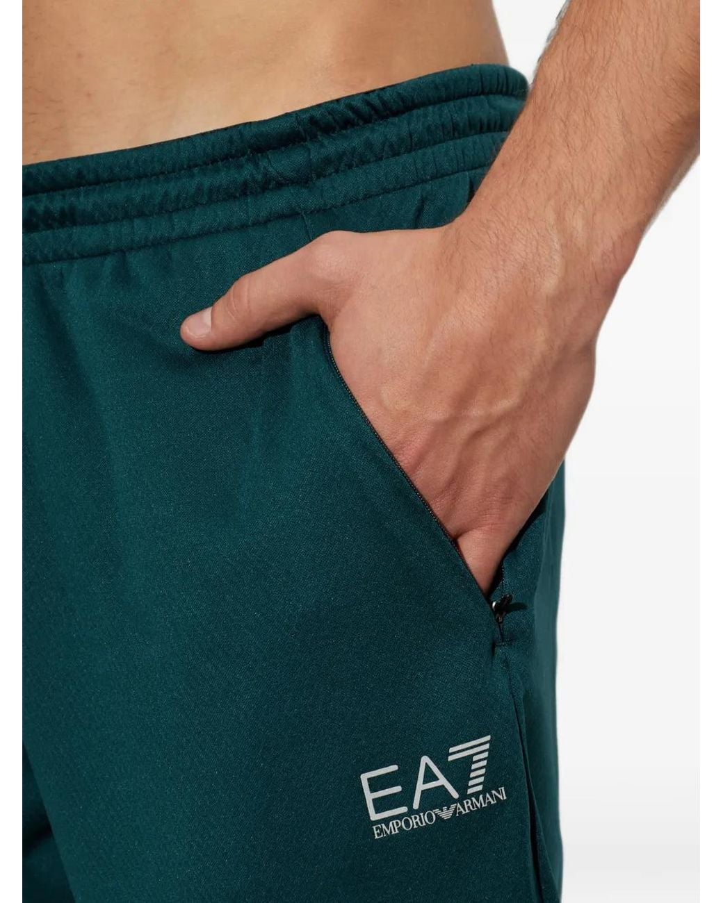 EA7 Trainingsbroek Met Logoprint in het Green voor heren
