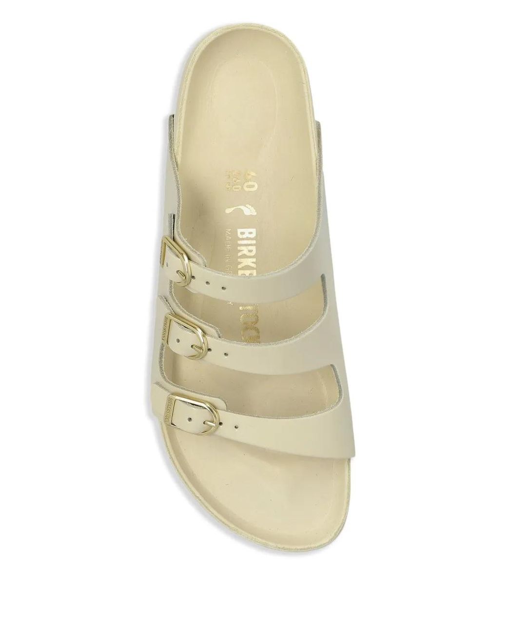 Birkenstock White Florida Leather Sandals