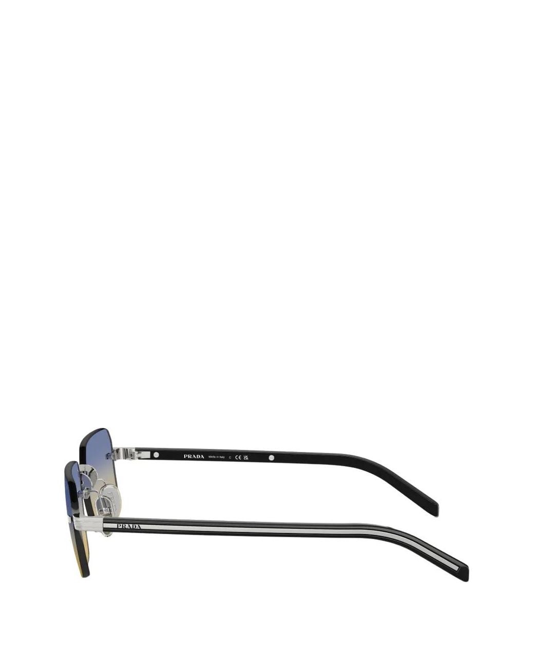 Prada Blue Rimless Sunglasses