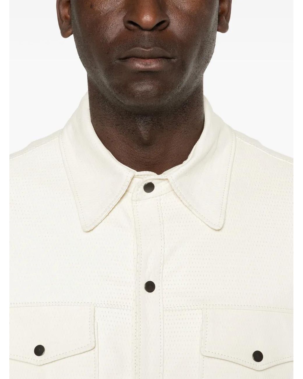 Salvatore Santoro White Pocket Button Jacket for men