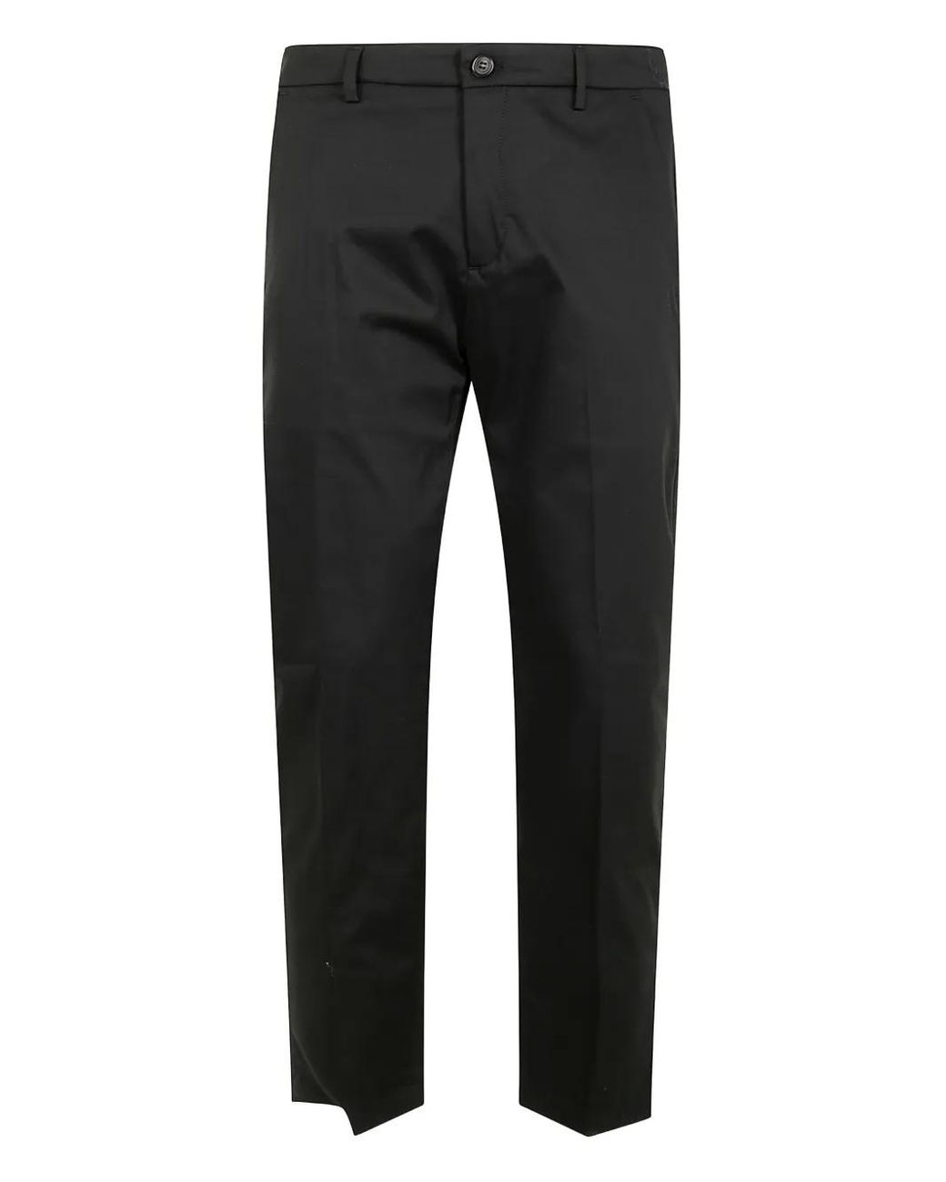 Department 5 Black Pressed-Crease Trousers for men