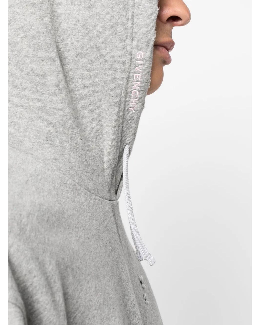 Givenchy Gray Cotton Hoodie for men