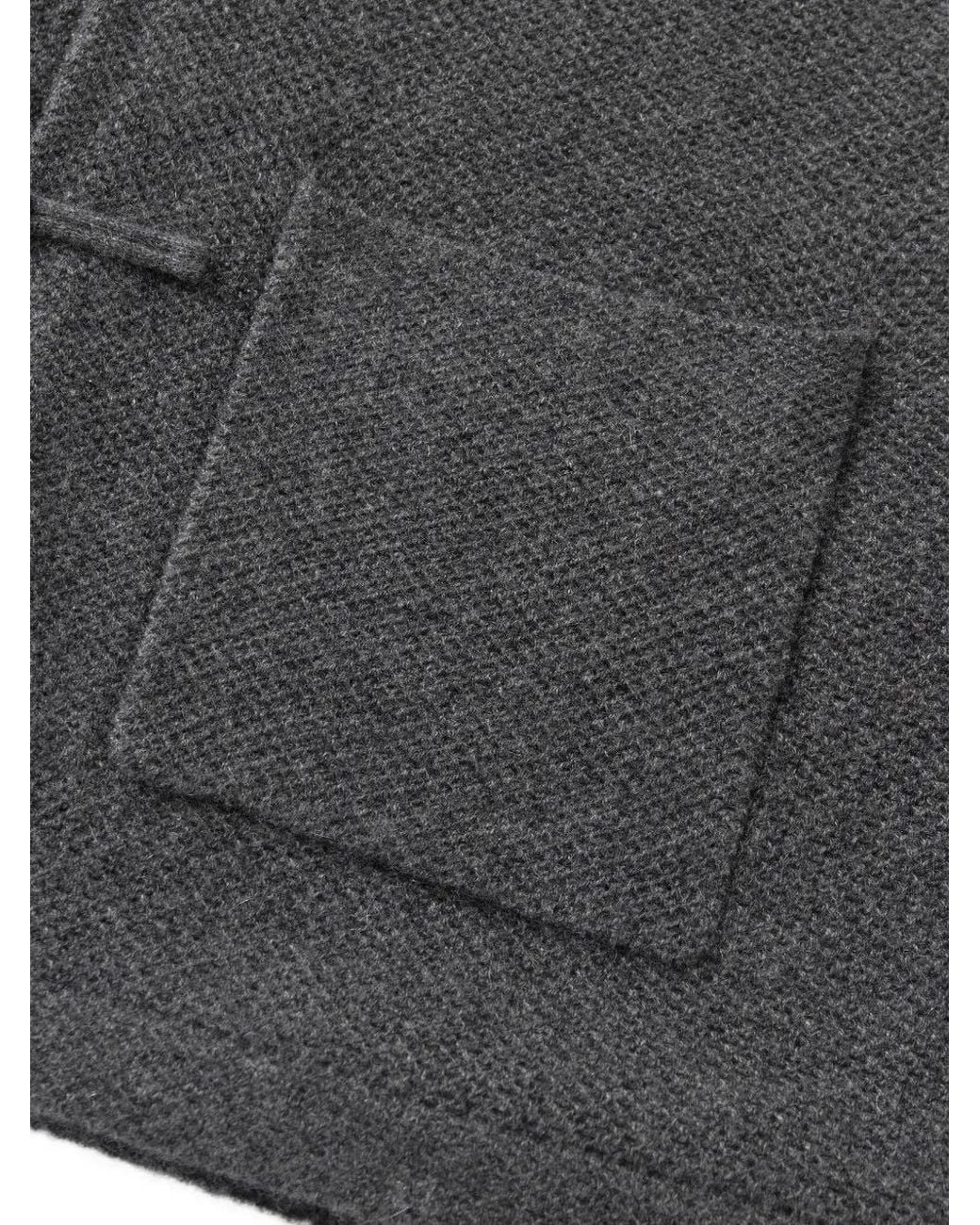 Shanghai Tang Gray Lucky Egg Tang Cashmere Cardigan for men