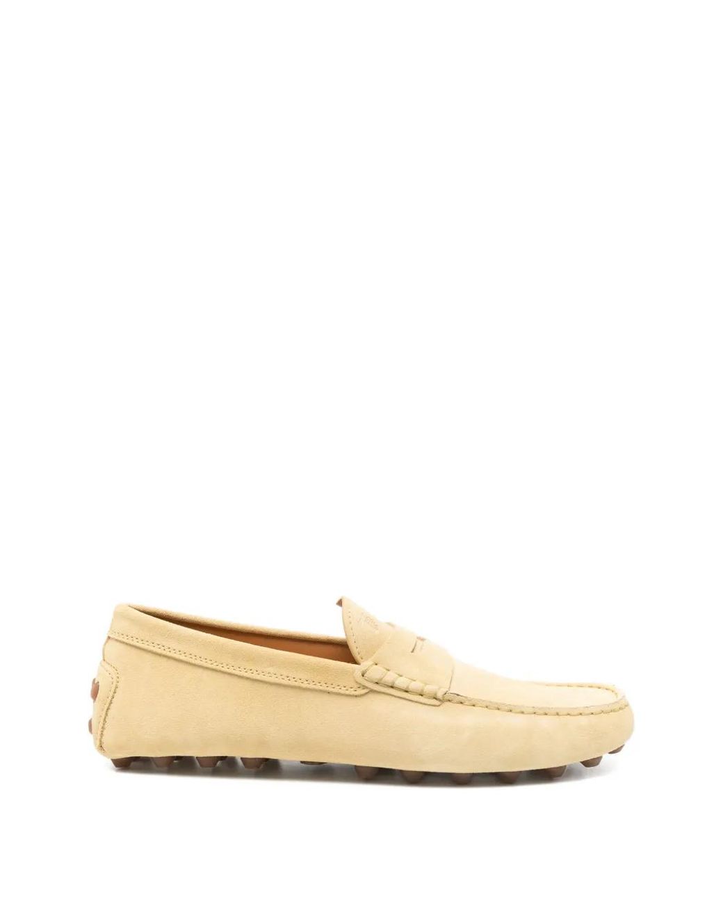 Tod's Natural Gommino Bubble Leather Loafers for men