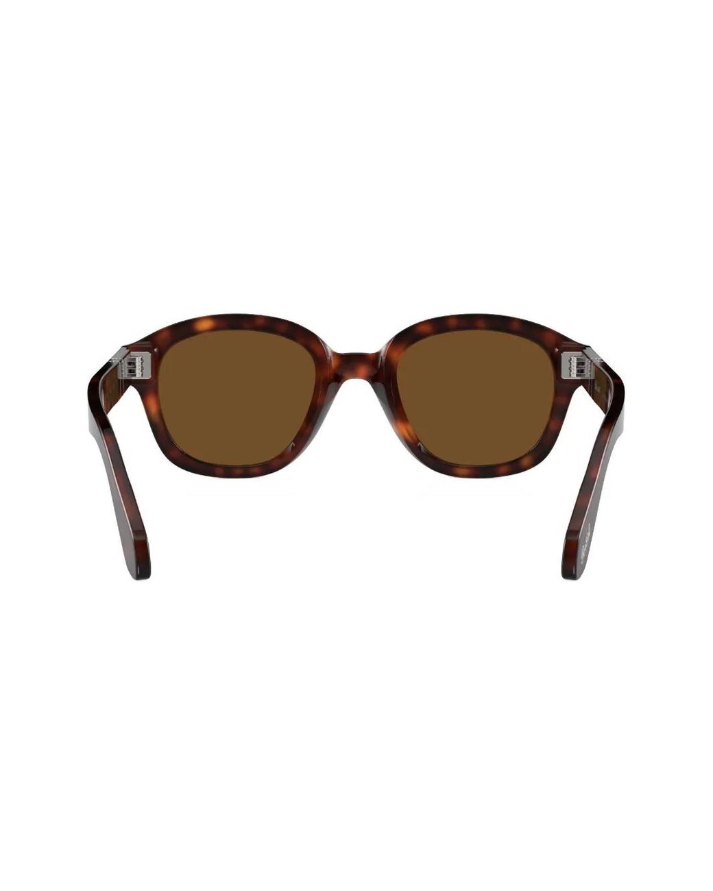 Persol Brown Tortoiseshell Effect Round Frame Sunglasses