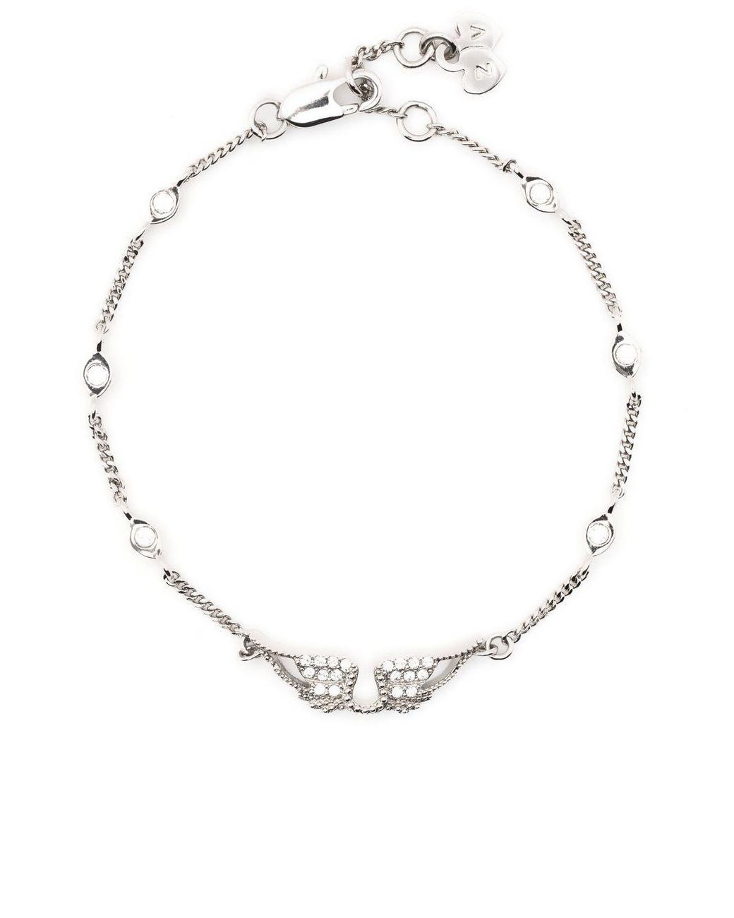 Bracelet serti de cristaux Zadig & Voltaire en coloris Blanc Lyst