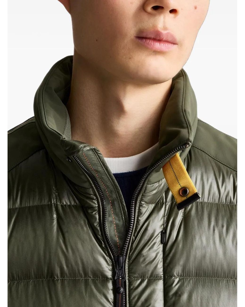 Parajumpers Green Matty Quilted Hybrid Jacket for men