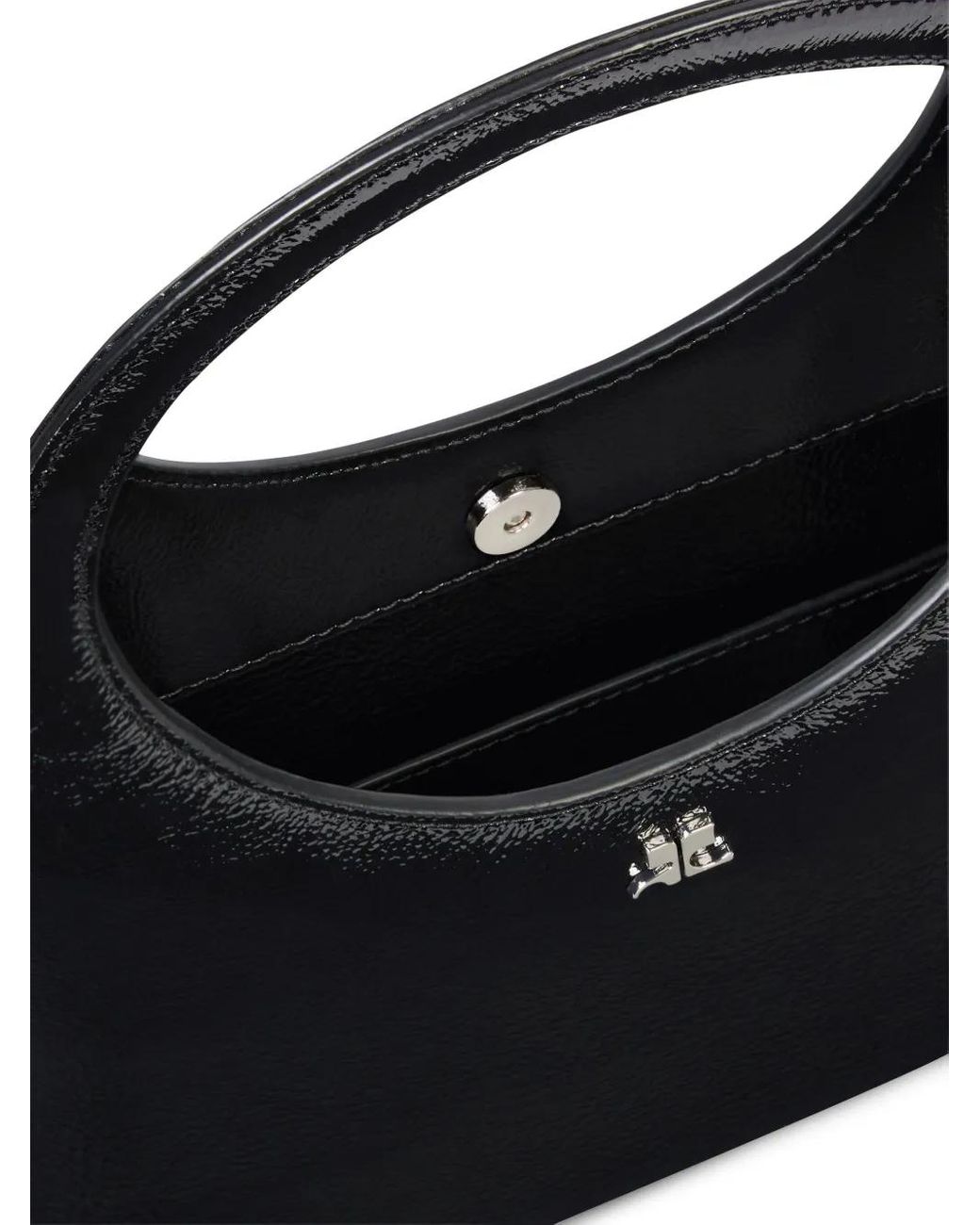 Courreges Black Leather Handbag