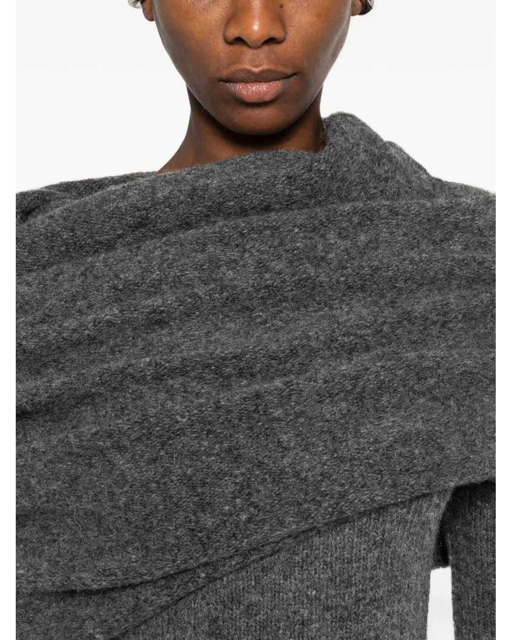 Entire studios Bound Off-Shoulder Trui in het Gray