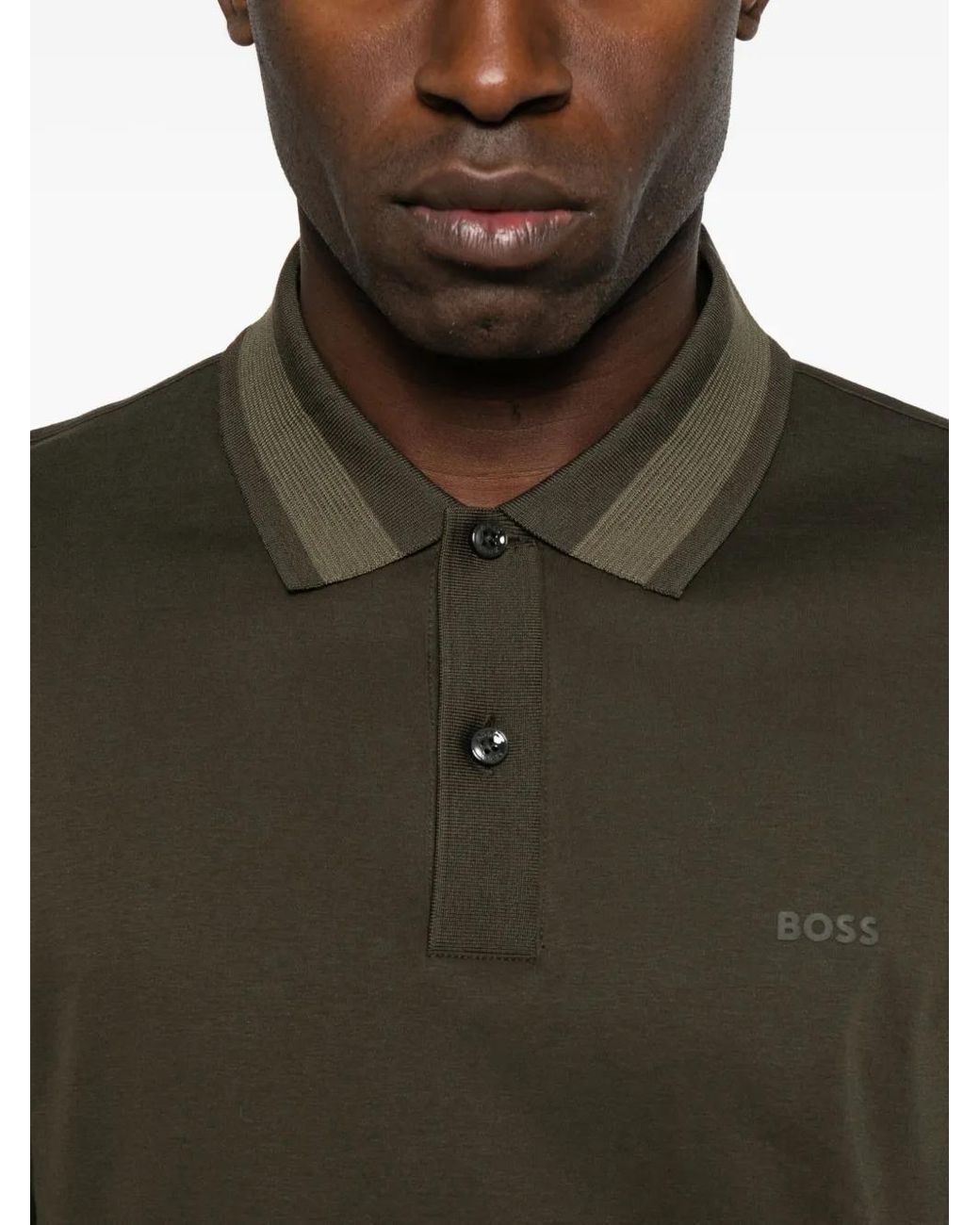 Boss Green Long-Sleeve Polo Shirt for men