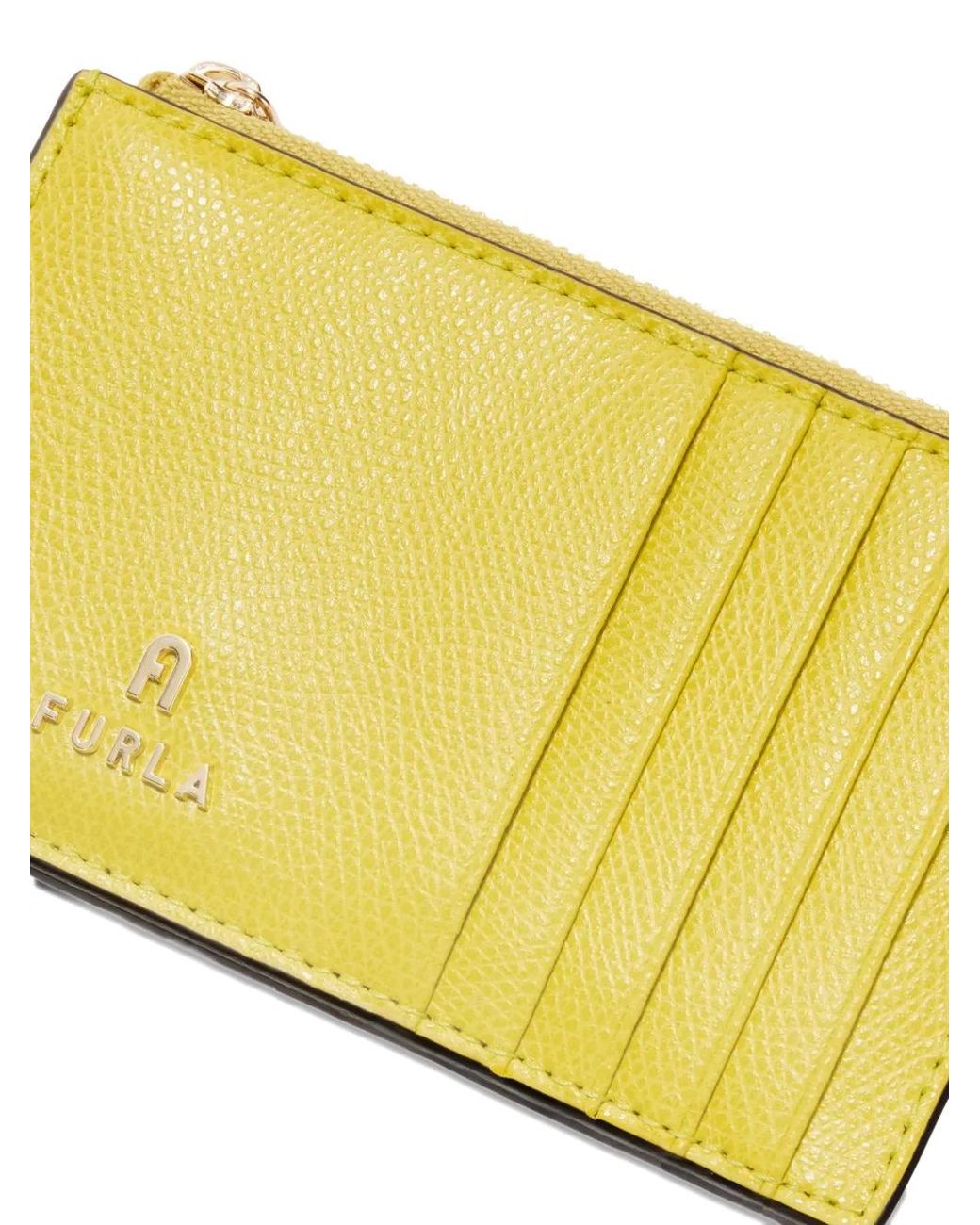 Furla Yellow Camelia Card Case M
