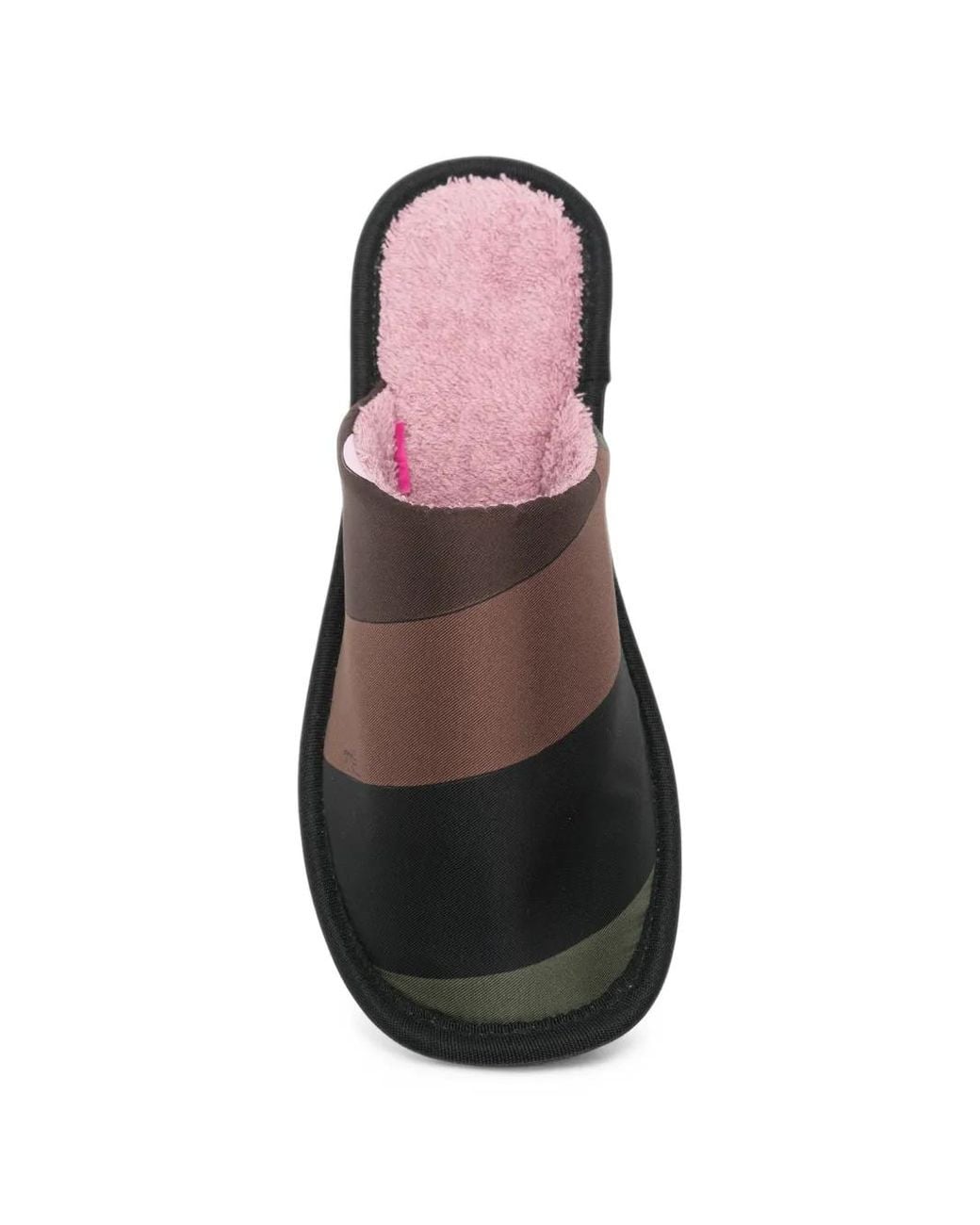 Emilio Pucci Gray Striped Silk Slippers
