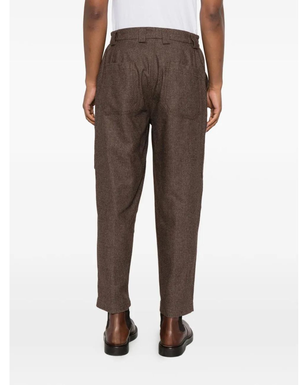 Eleventy Gray Patch-Pocket Trousers for men