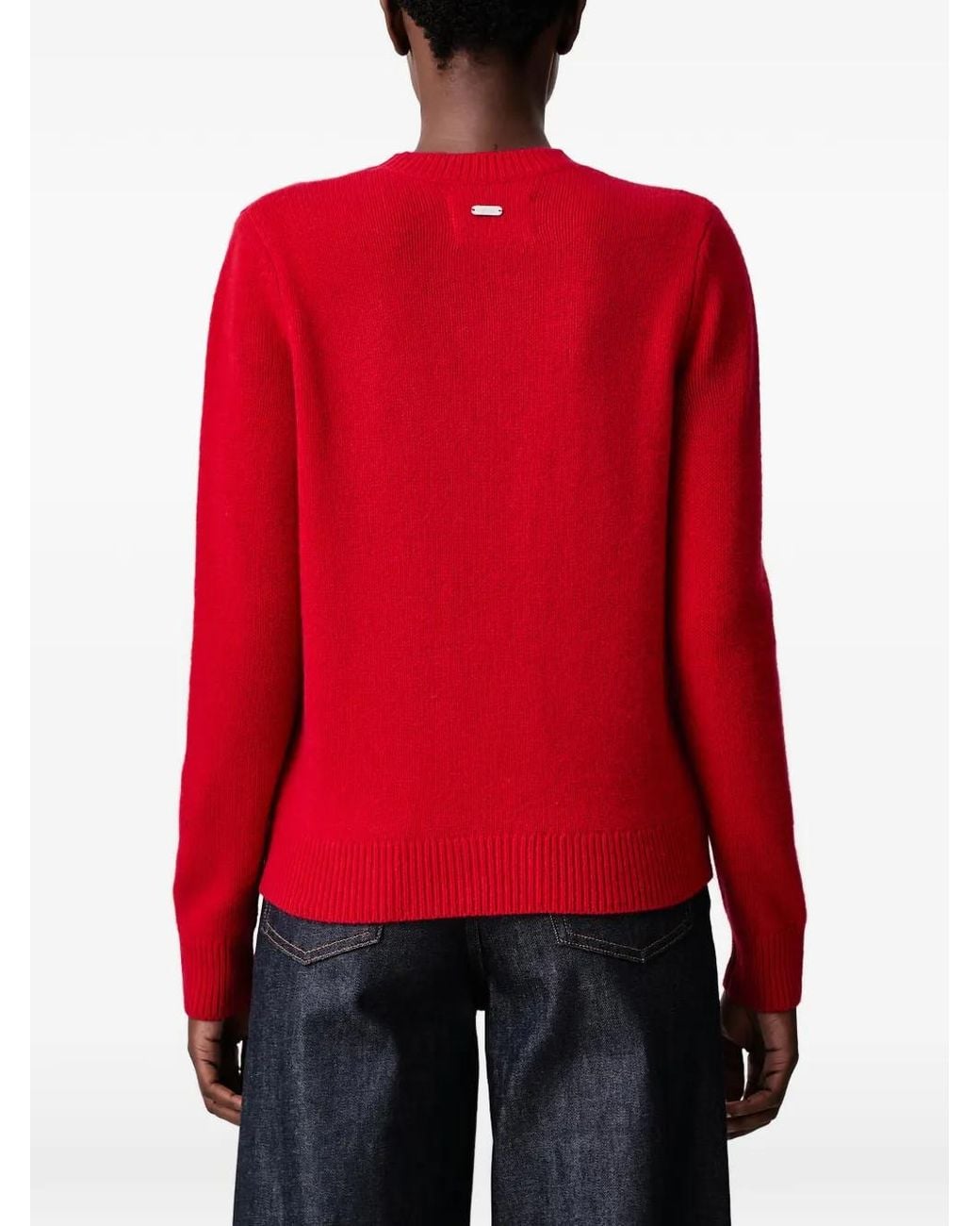 Barbour Red Woodhouse Wool-Cashmere Crew-Neck Jumper