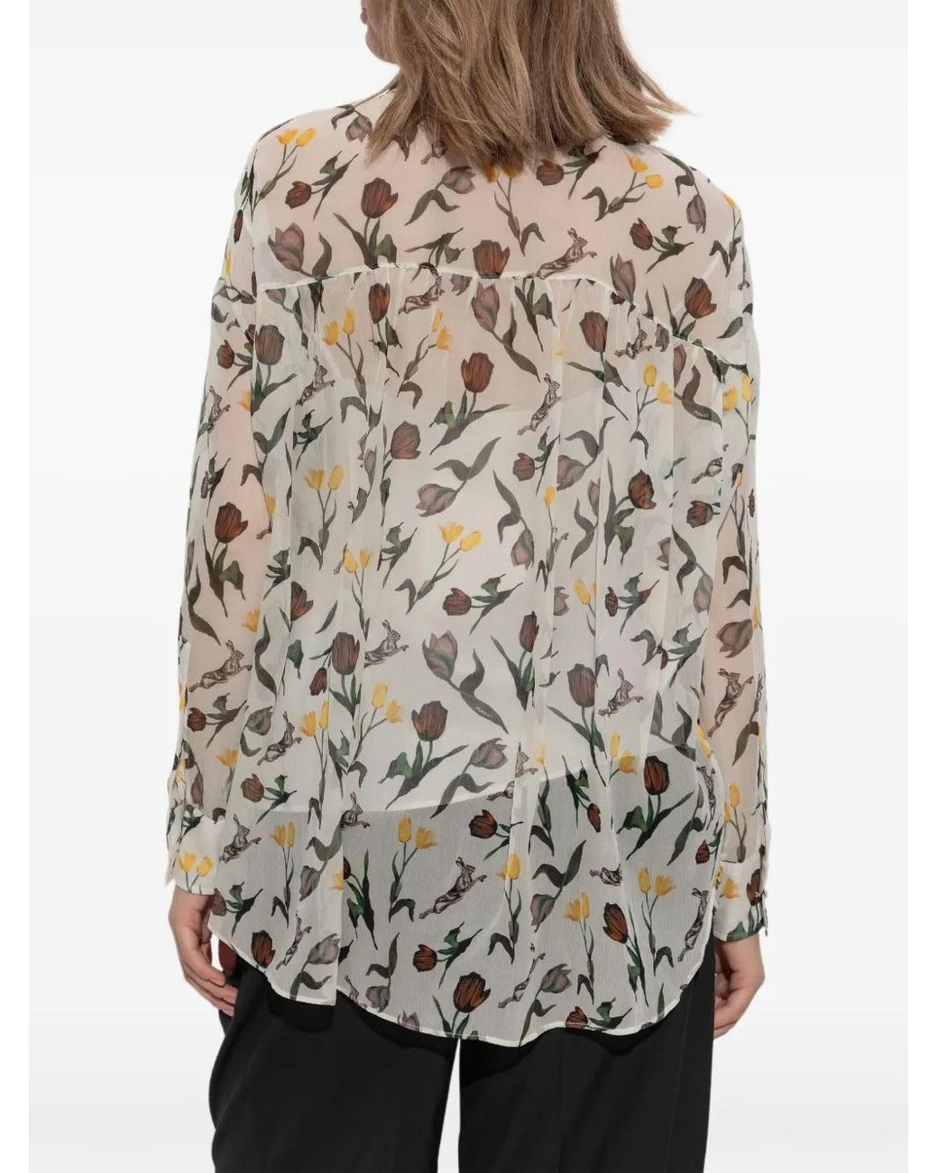 Marni White Floral-Print Shirt