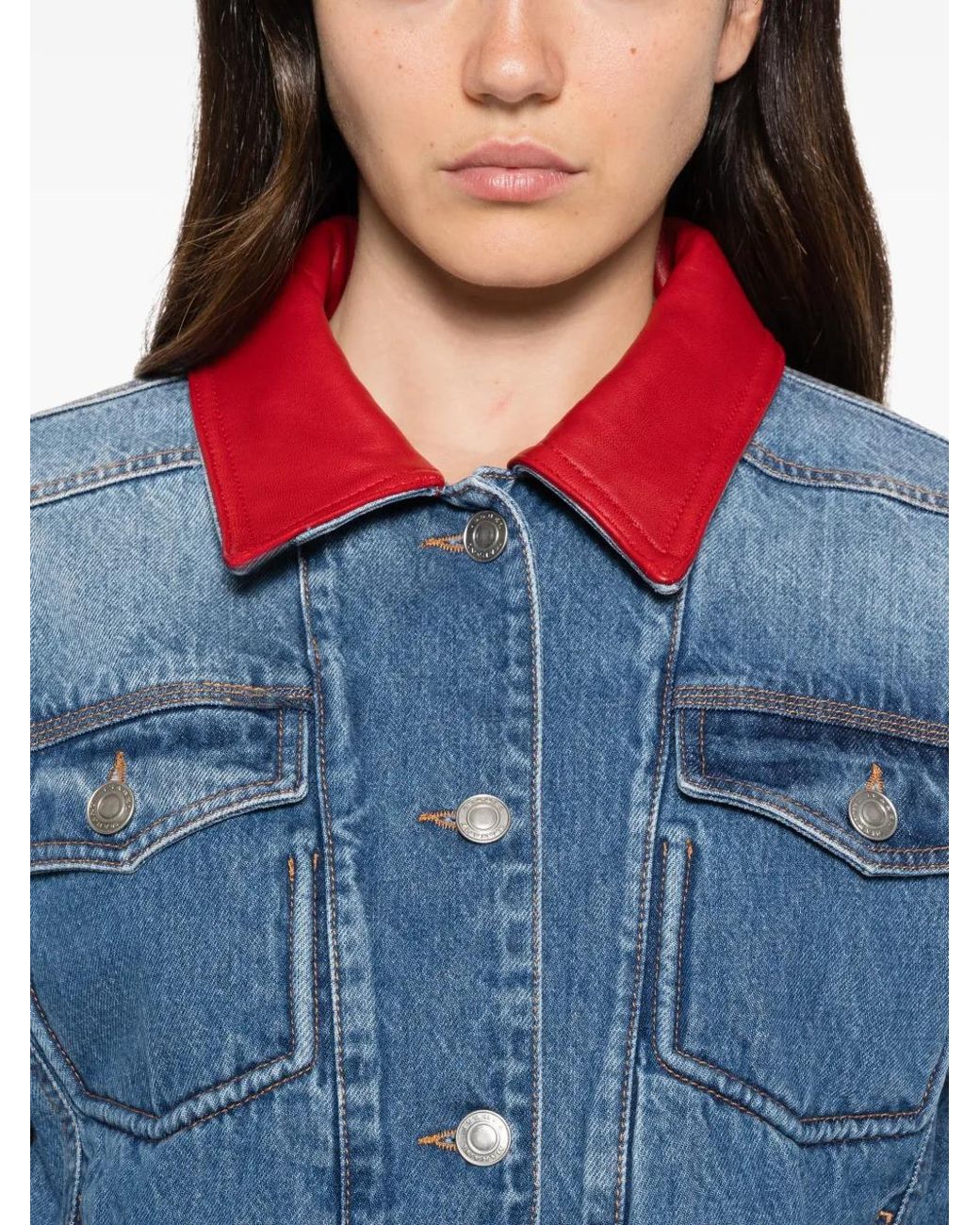 Isabel Marant Blue Veste Devyn En Jean